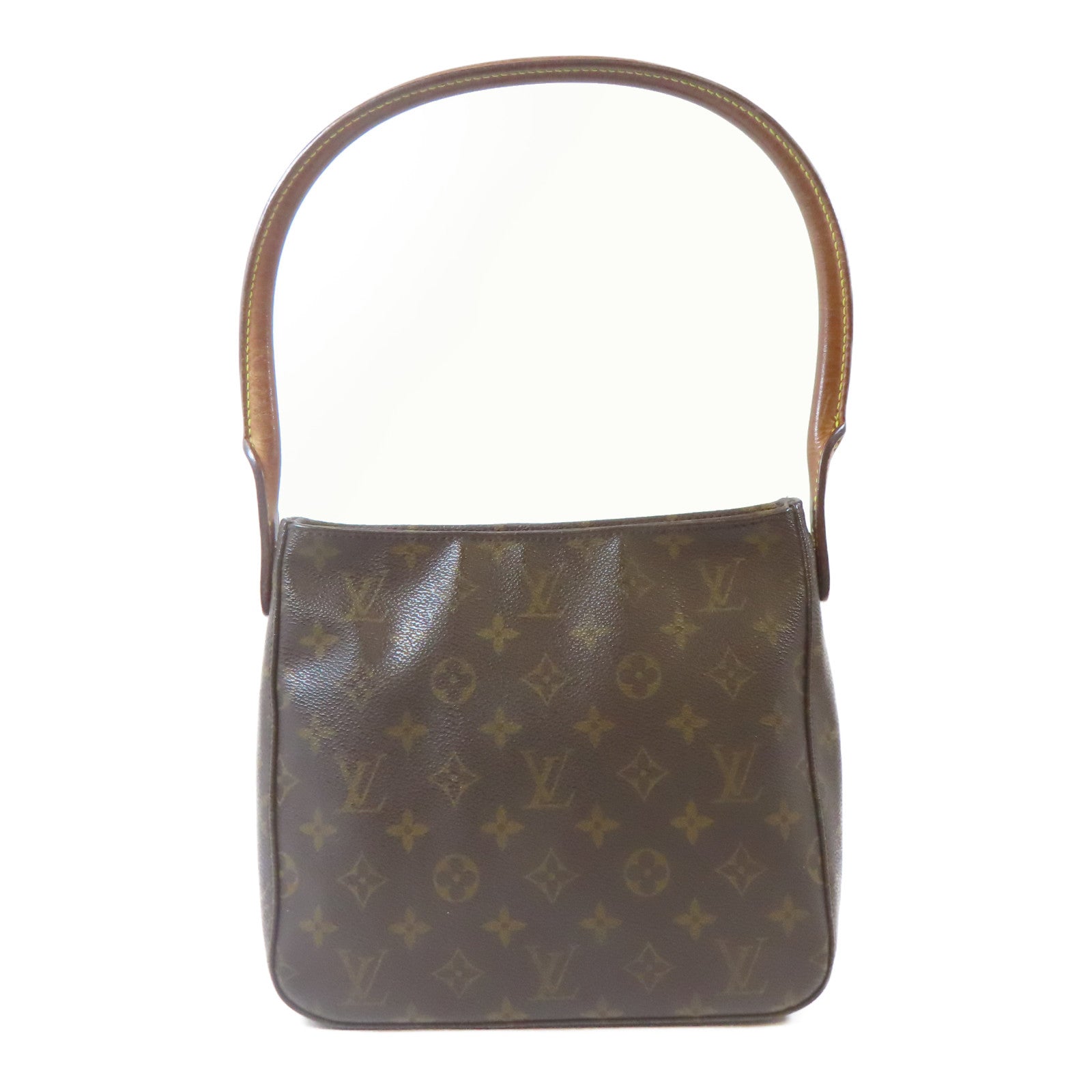 LOUIS VUITTON Monogram Looping MM金扣肩背袋啡色