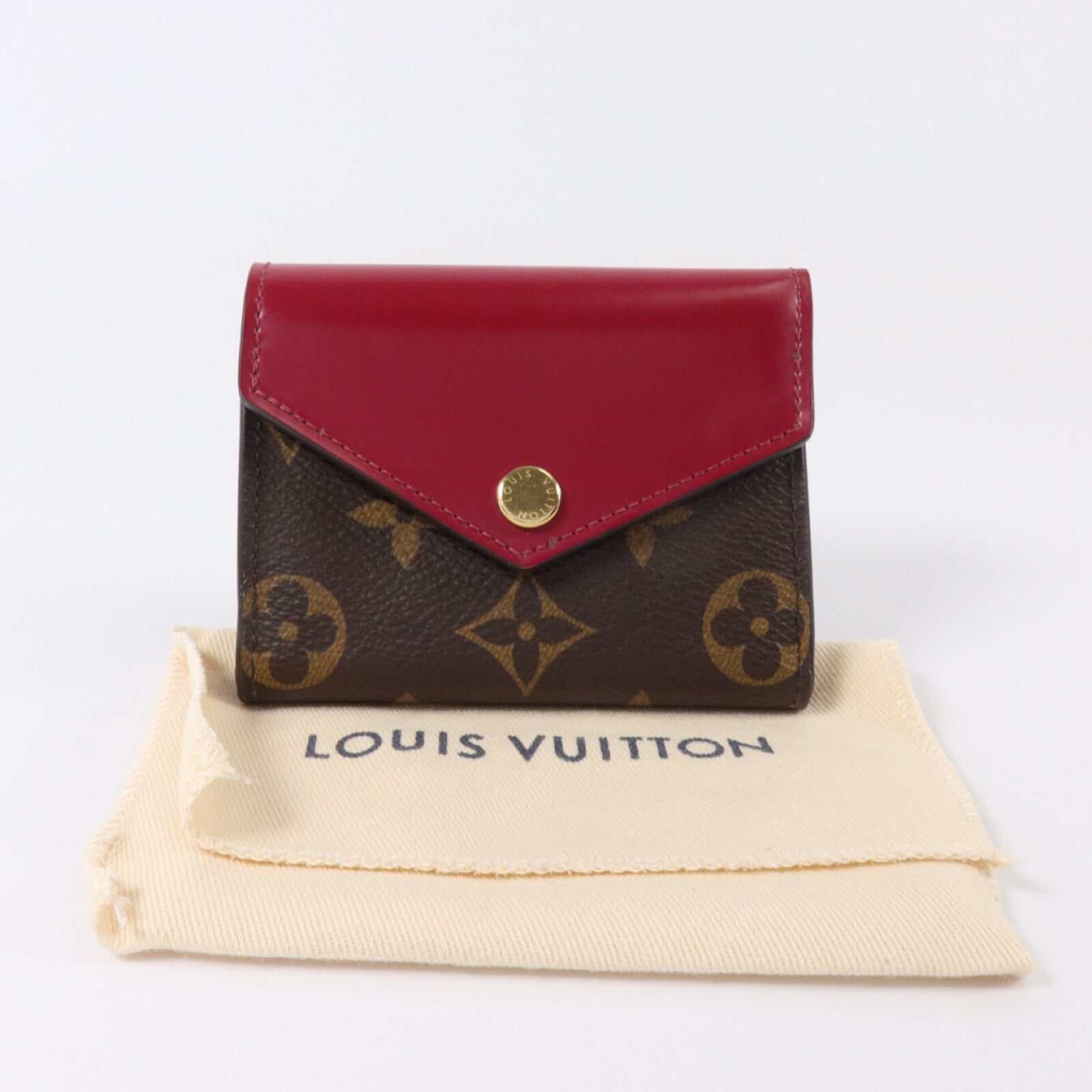 LOUIS VUITTON Monogram Fuchsia Zoe Wallet金扣錢包