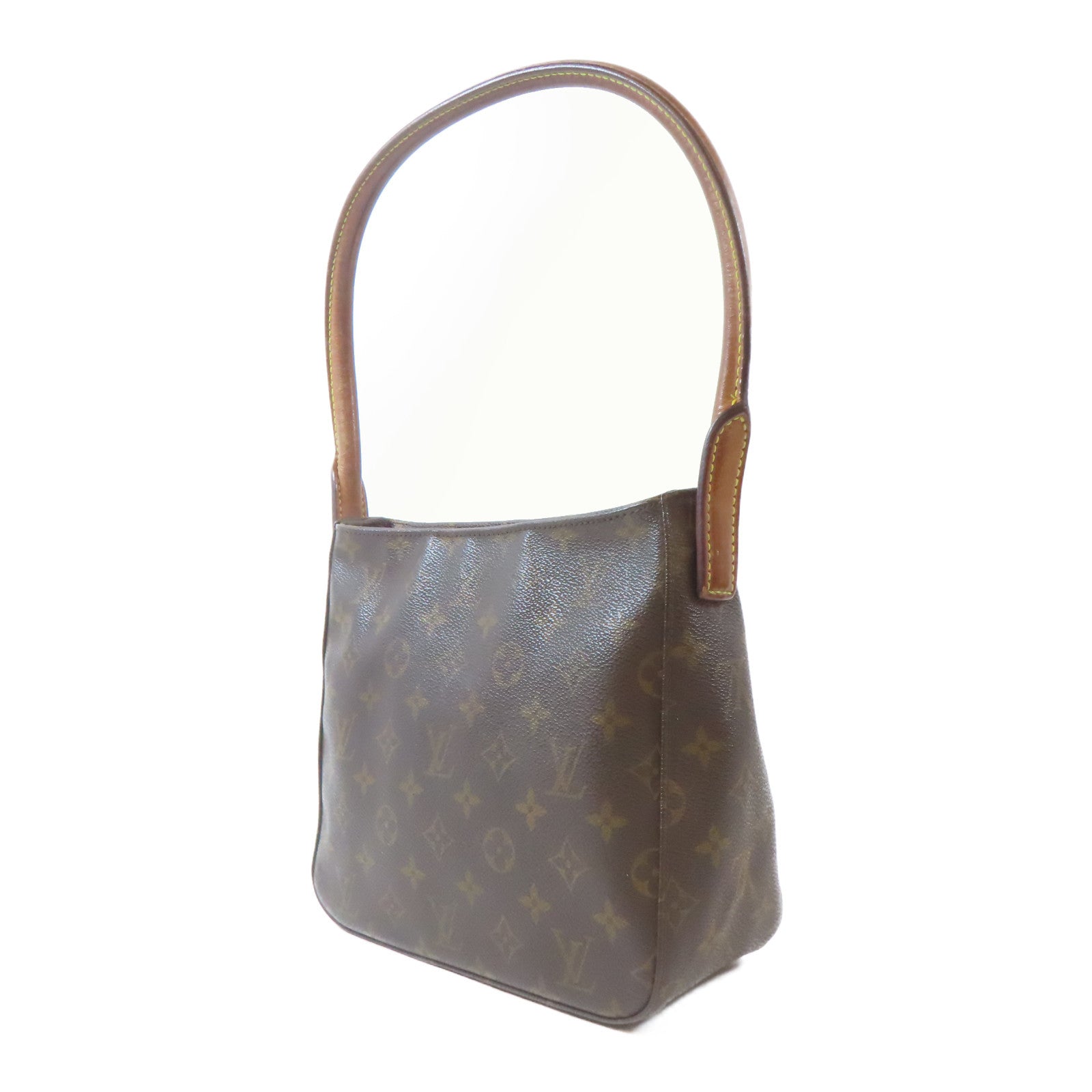 LOUIS VUITTON Monogram Looping MM金扣肩背袋啡色