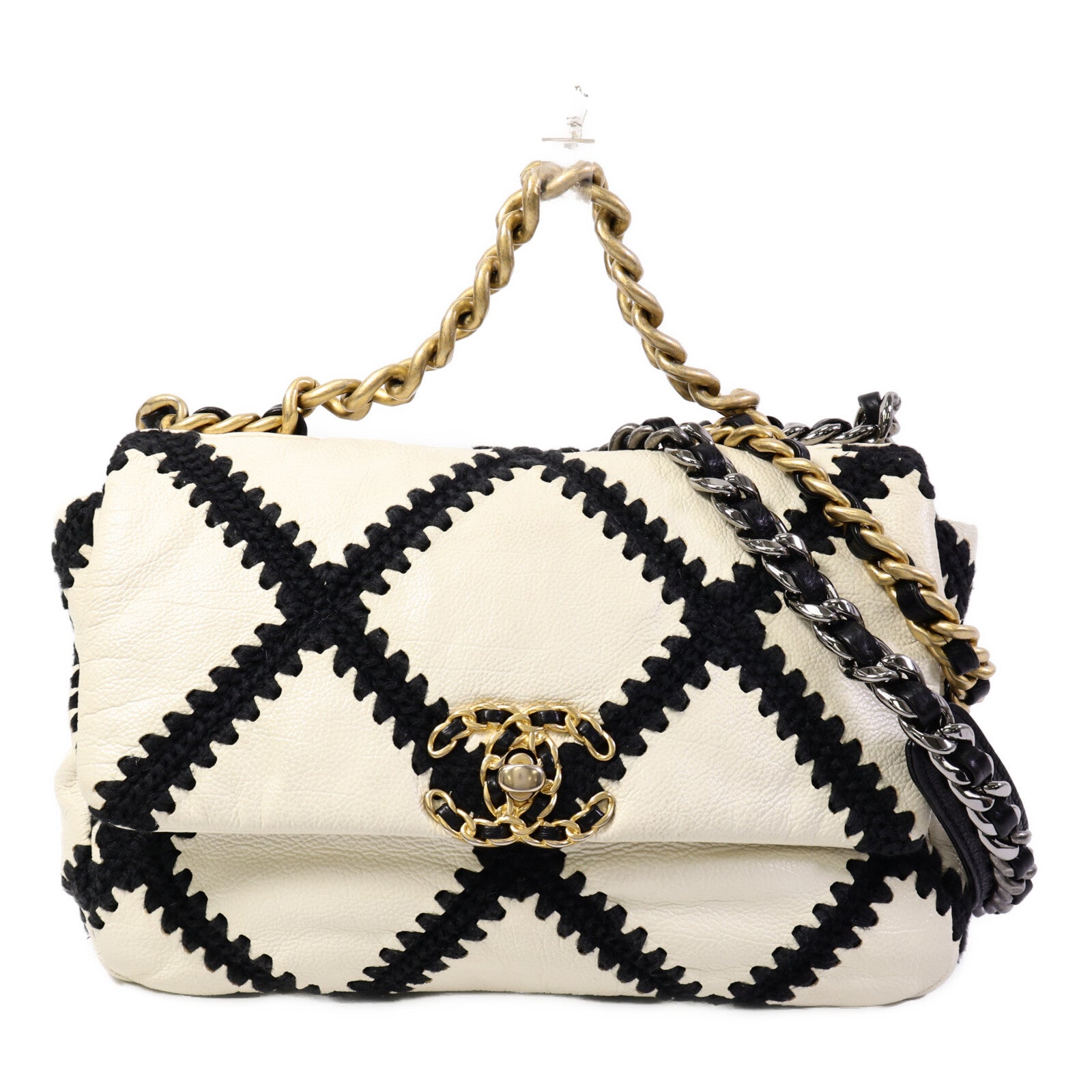 CHANEL 牛皮皮革Chanel 19 Small手挽肩背兩用袋
