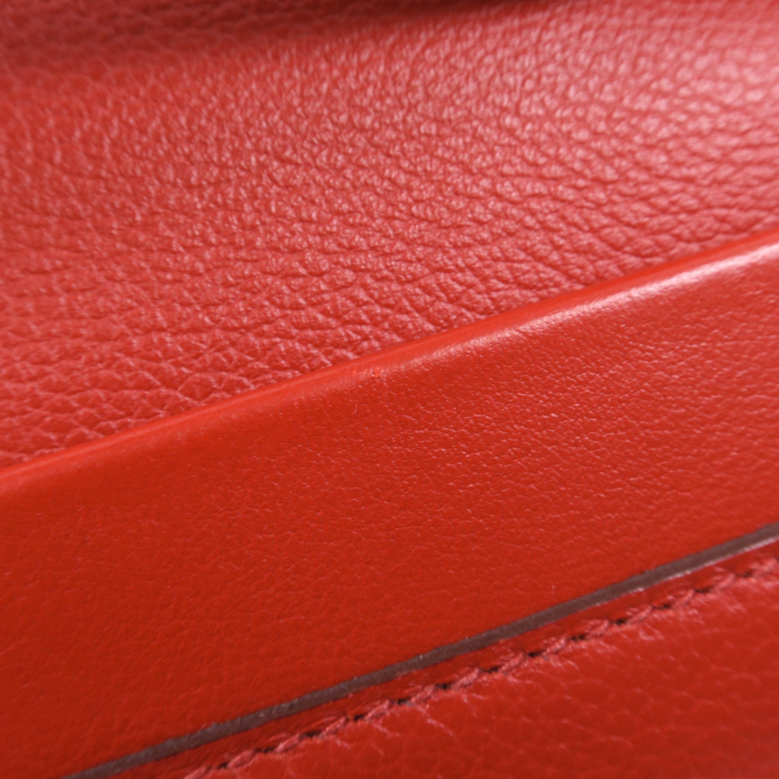 HERMES Evercolor皮革24/24 Mini金扣手挽肩背兩用袋Rouge Piment