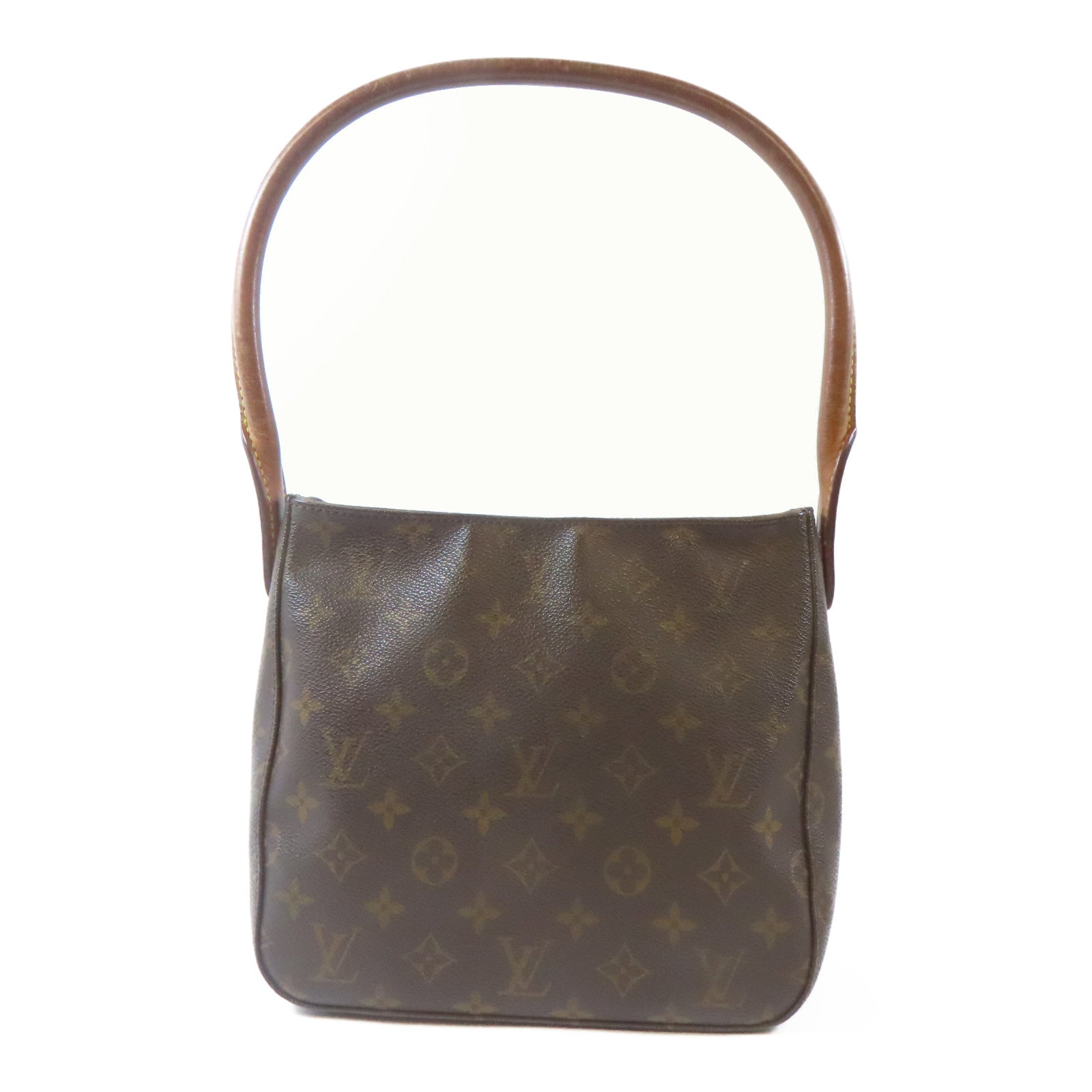 LOUIS VUITTON Monogram Looping MM金扣肩背袋啡色