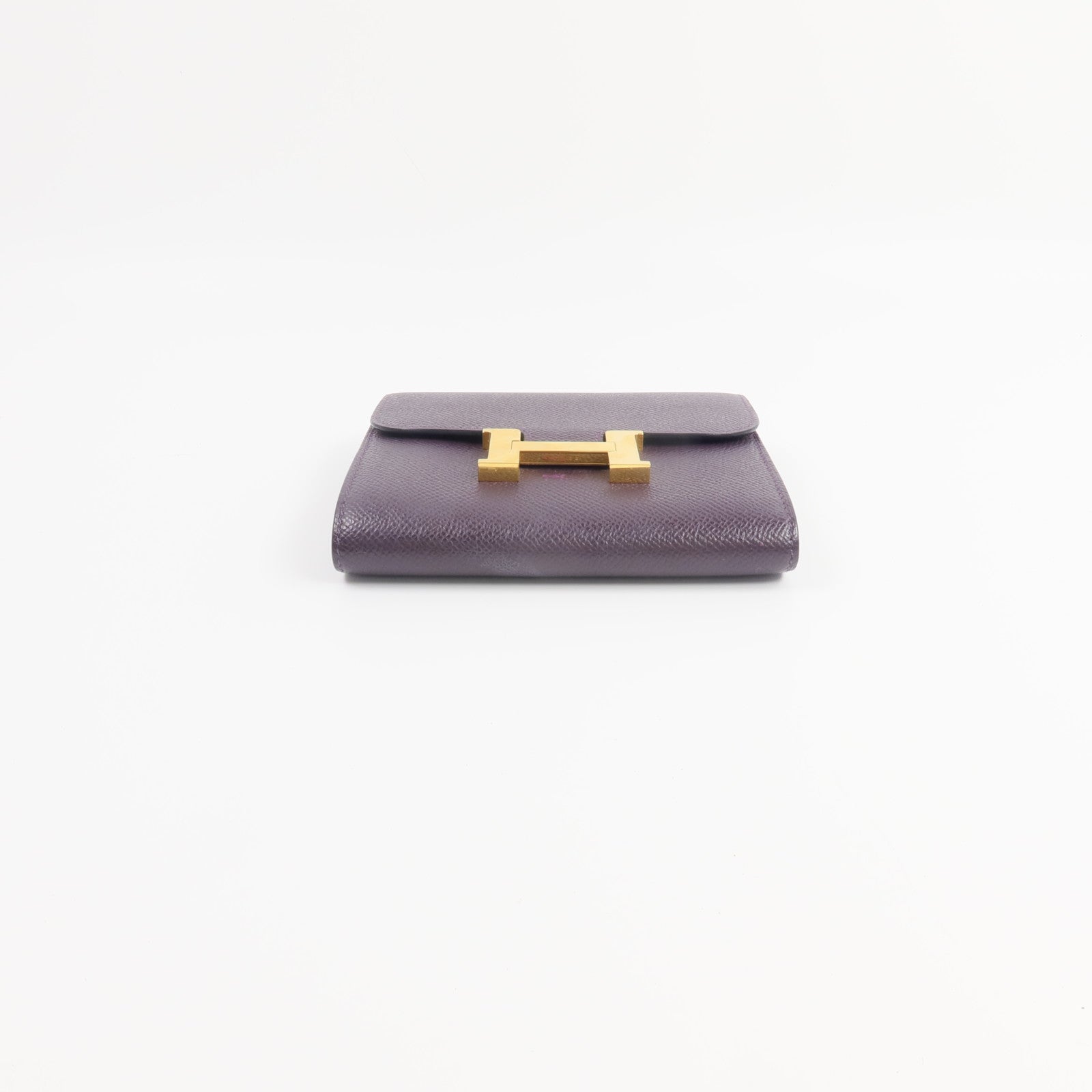 HERMES Epsom皮革Constance Wallet錢包Raisin