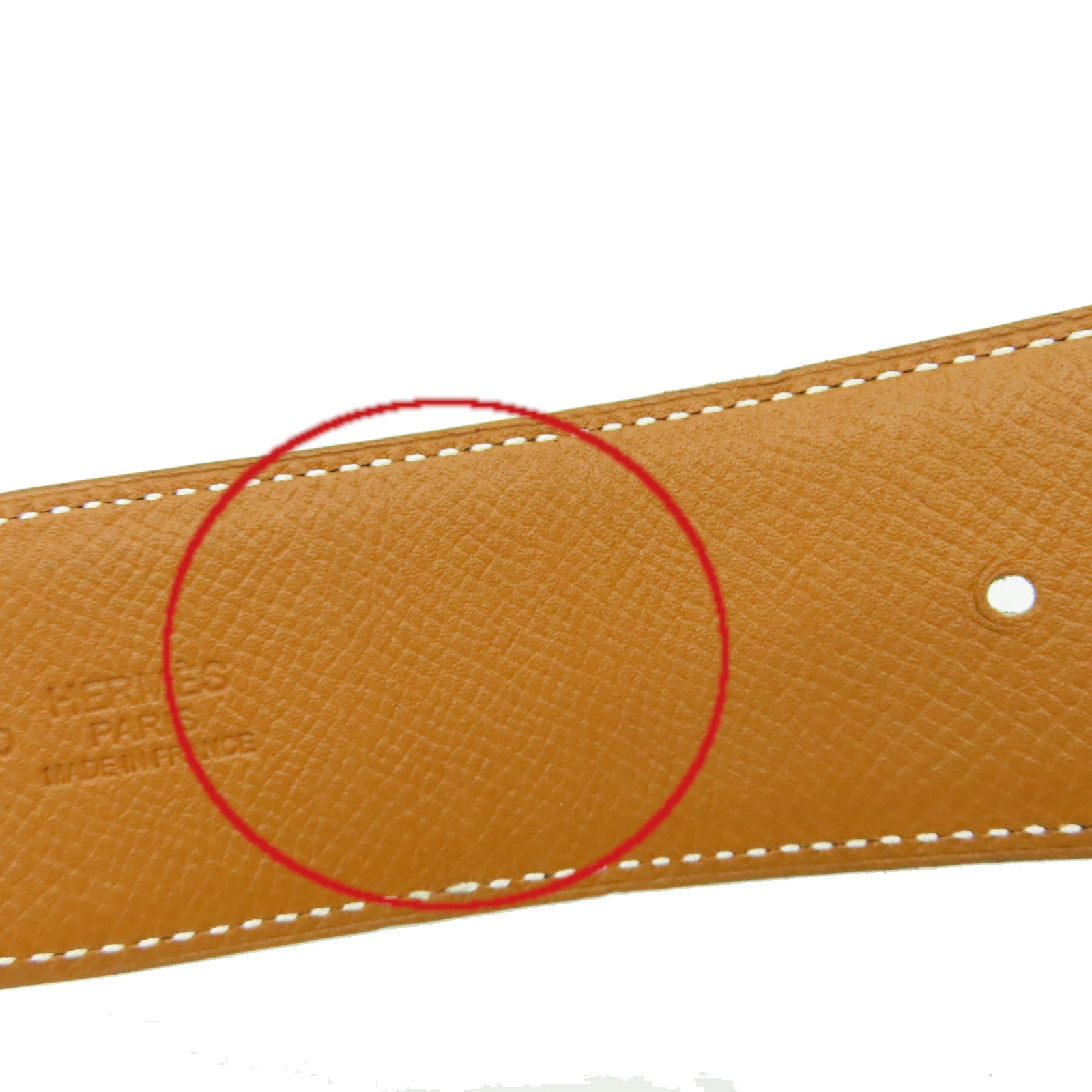 HERMES Epsom皮革Reversible Leather Strap Belt金扣皮帶黑色/棕色