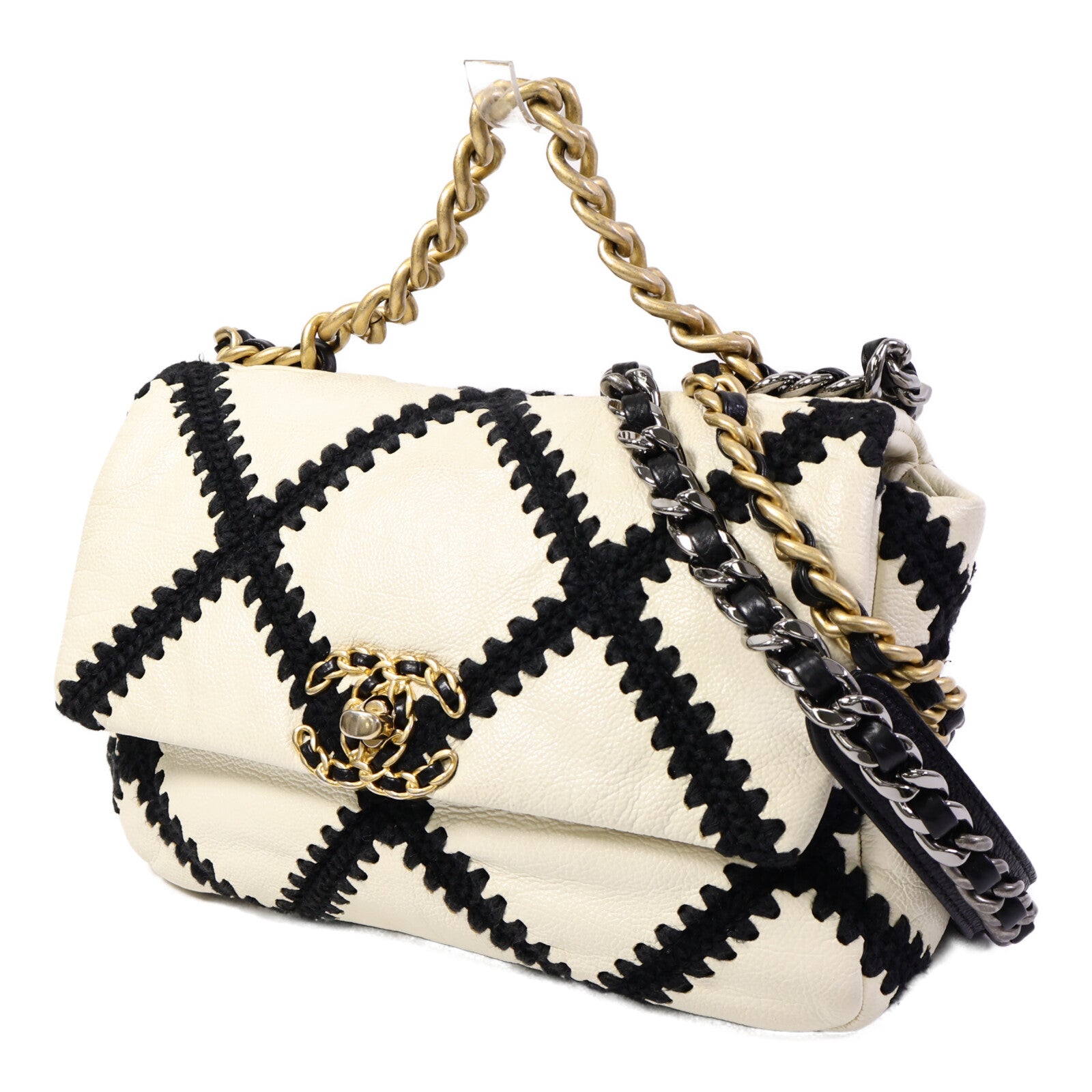 CHANEL 牛皮皮革Chanel 19 Small手挽肩背兩用袋