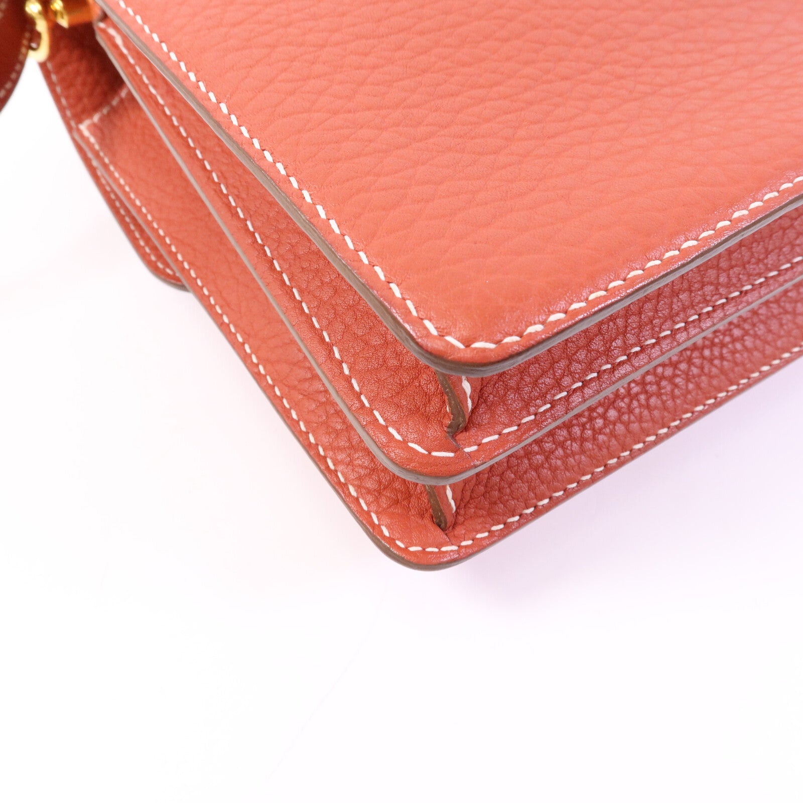 HERMES Clemence皮革 Roulis 23金扣肩背袋