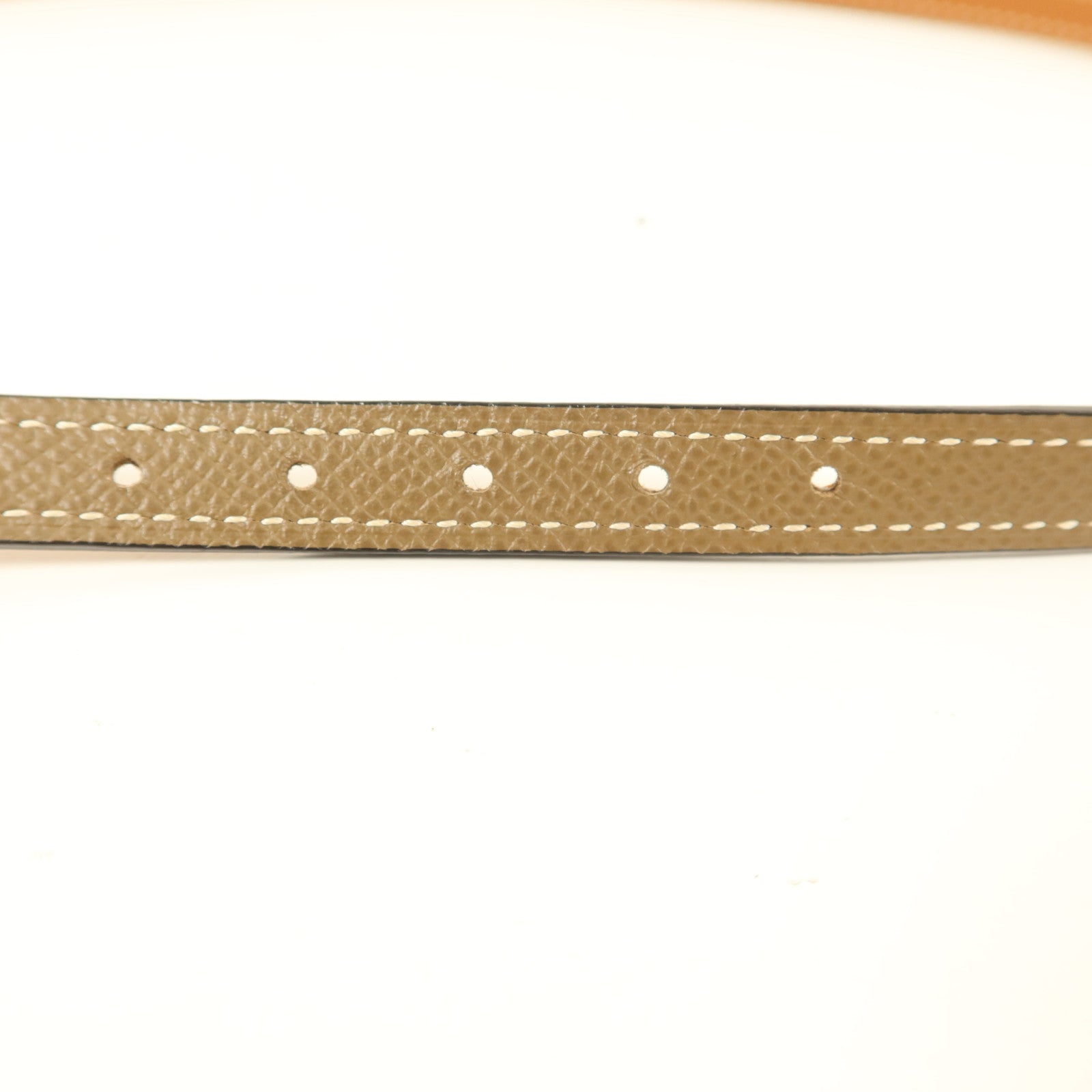 HERMES Epsom皮革Gamma Reversible Belt 75cm皮帶Etoupe
