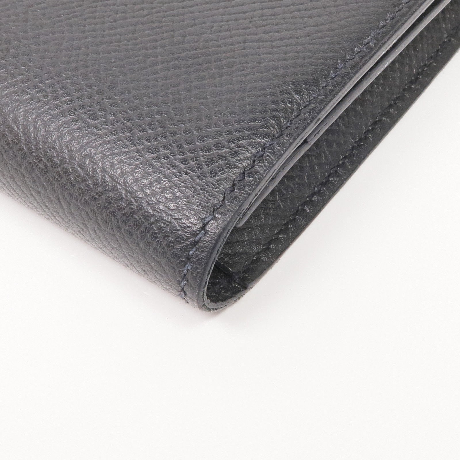 HERMES Epsom皮革Bearn Wallet銀扣長錢包Noir