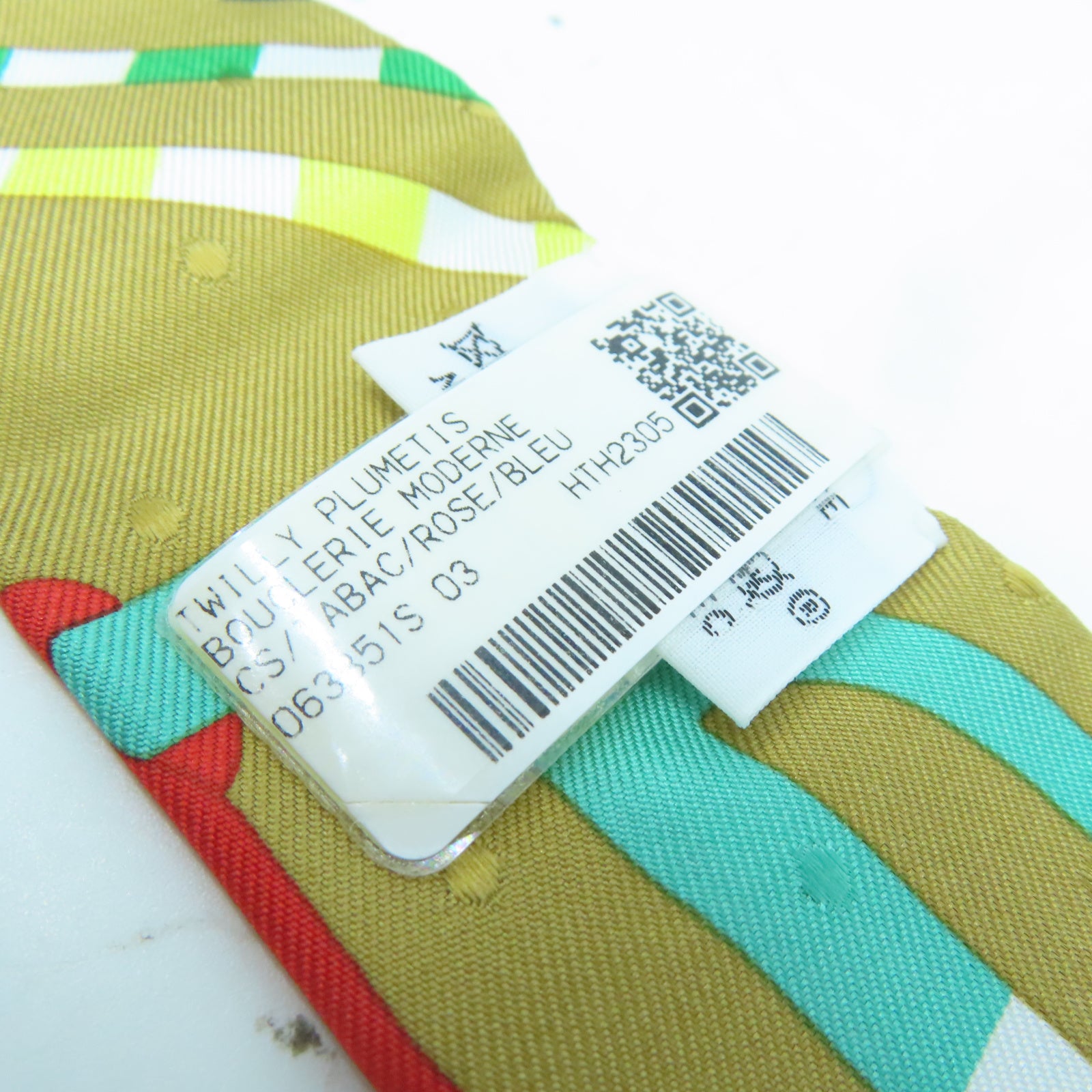 HERMES 【激減優惠】絲質Twilly Scarf絲巾金色
