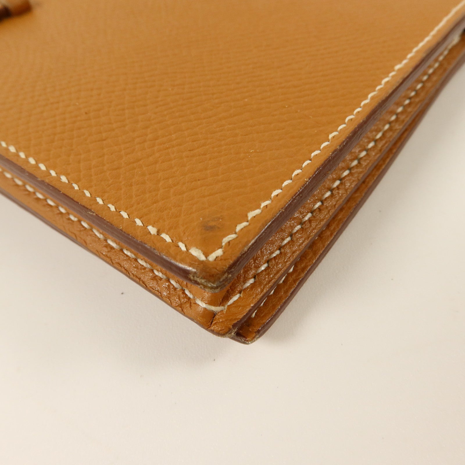 HERMES Epsom皮革Bearn Long Wallet銀扣長錢包Gold