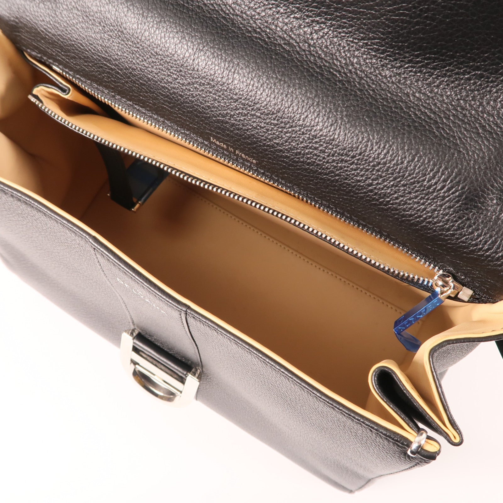 Delvaux 牛皮皮革Brilllant MM銀扣手挽肩背兩用袋