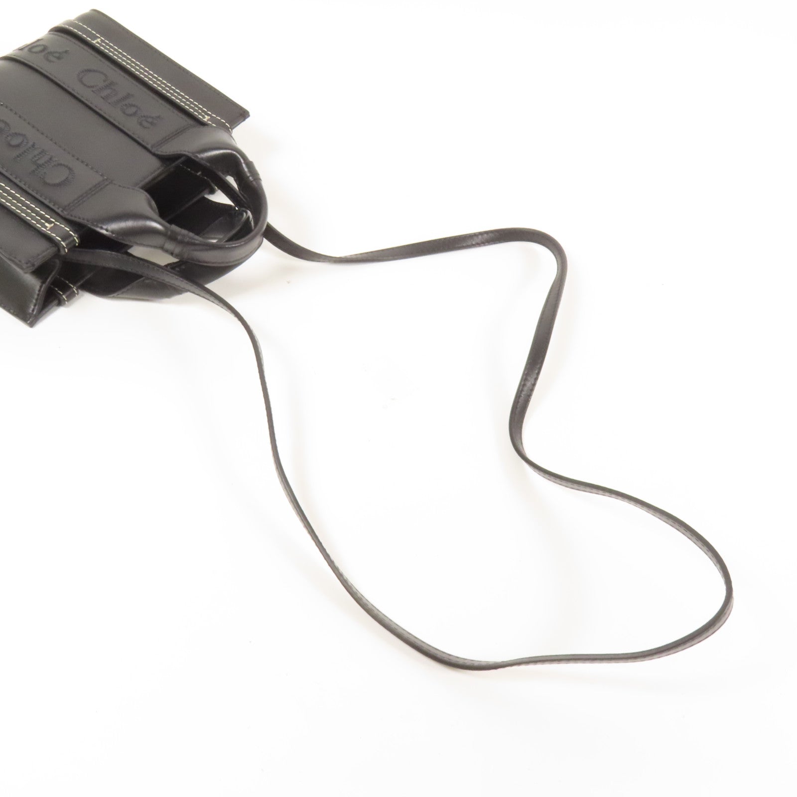 Chloe 牛皮皮革Mini Woody Tote手挽肩背兩用袋