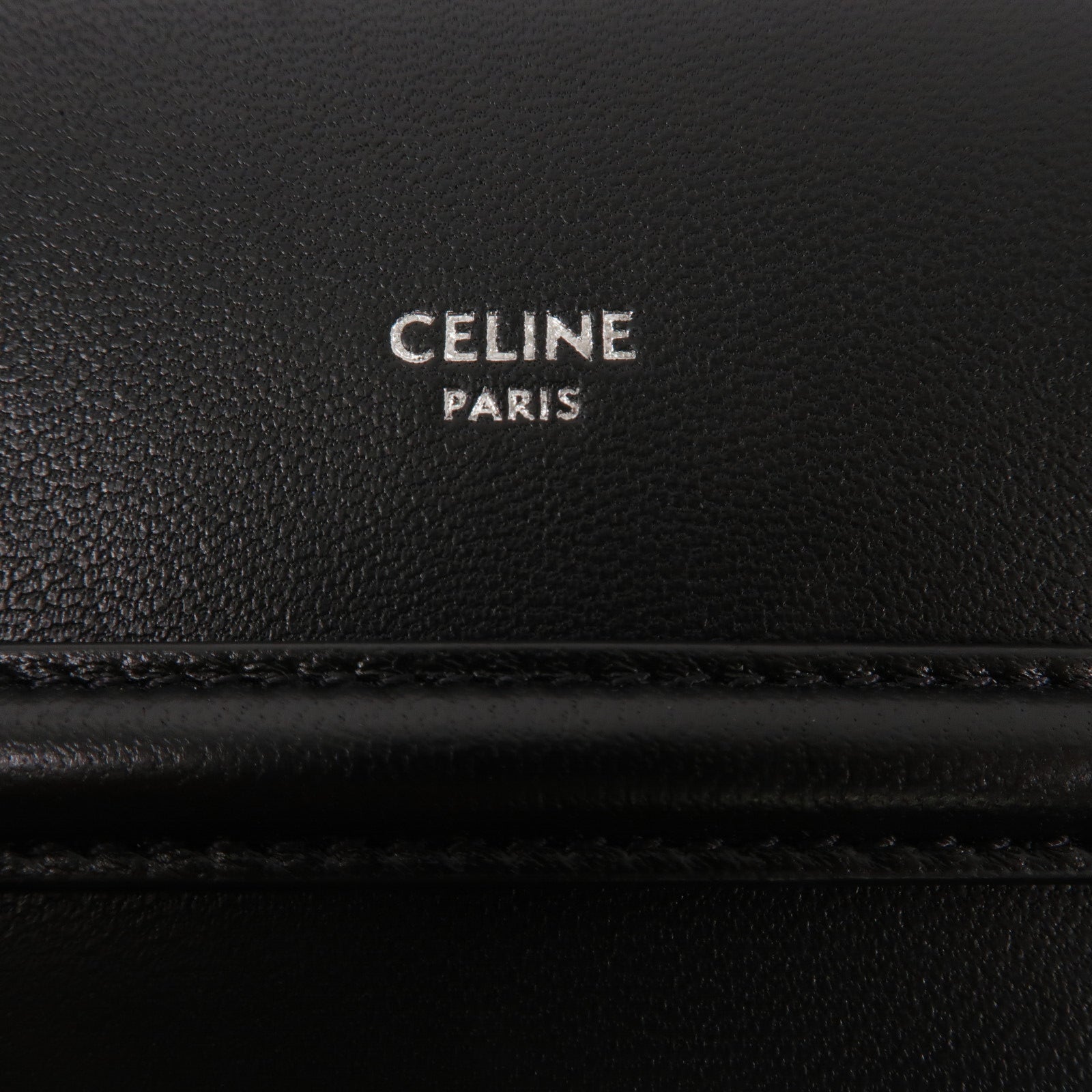 CELINE 牛皮皮革/塗層帆布Triomphe Phone Pouch with Flap肩背袋