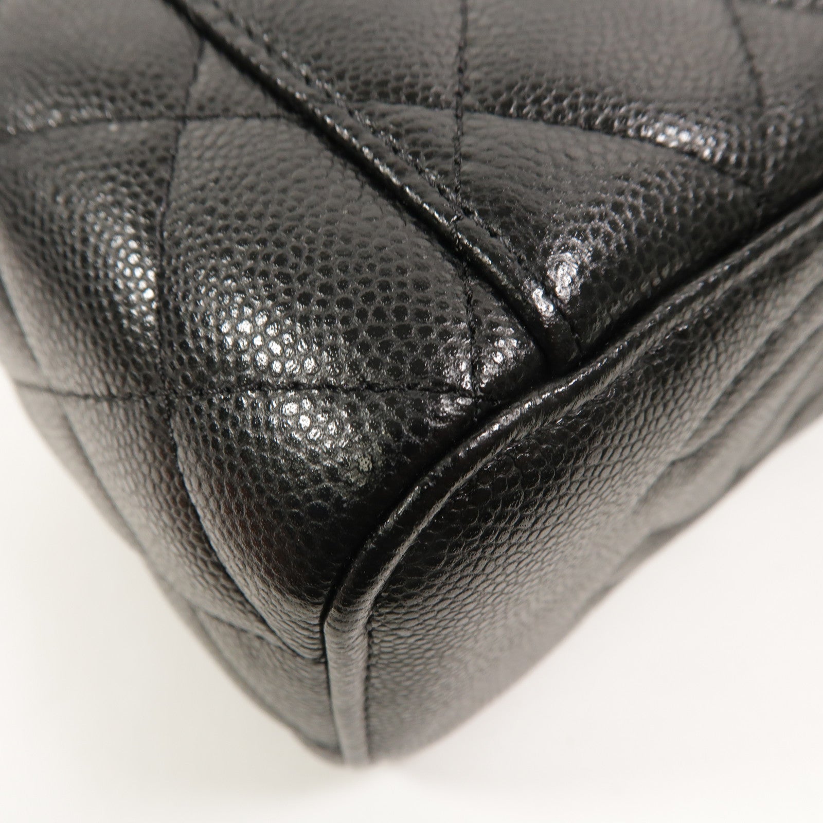CHANEL 牛皮皮革Vanity Case鏈帶肩背袋