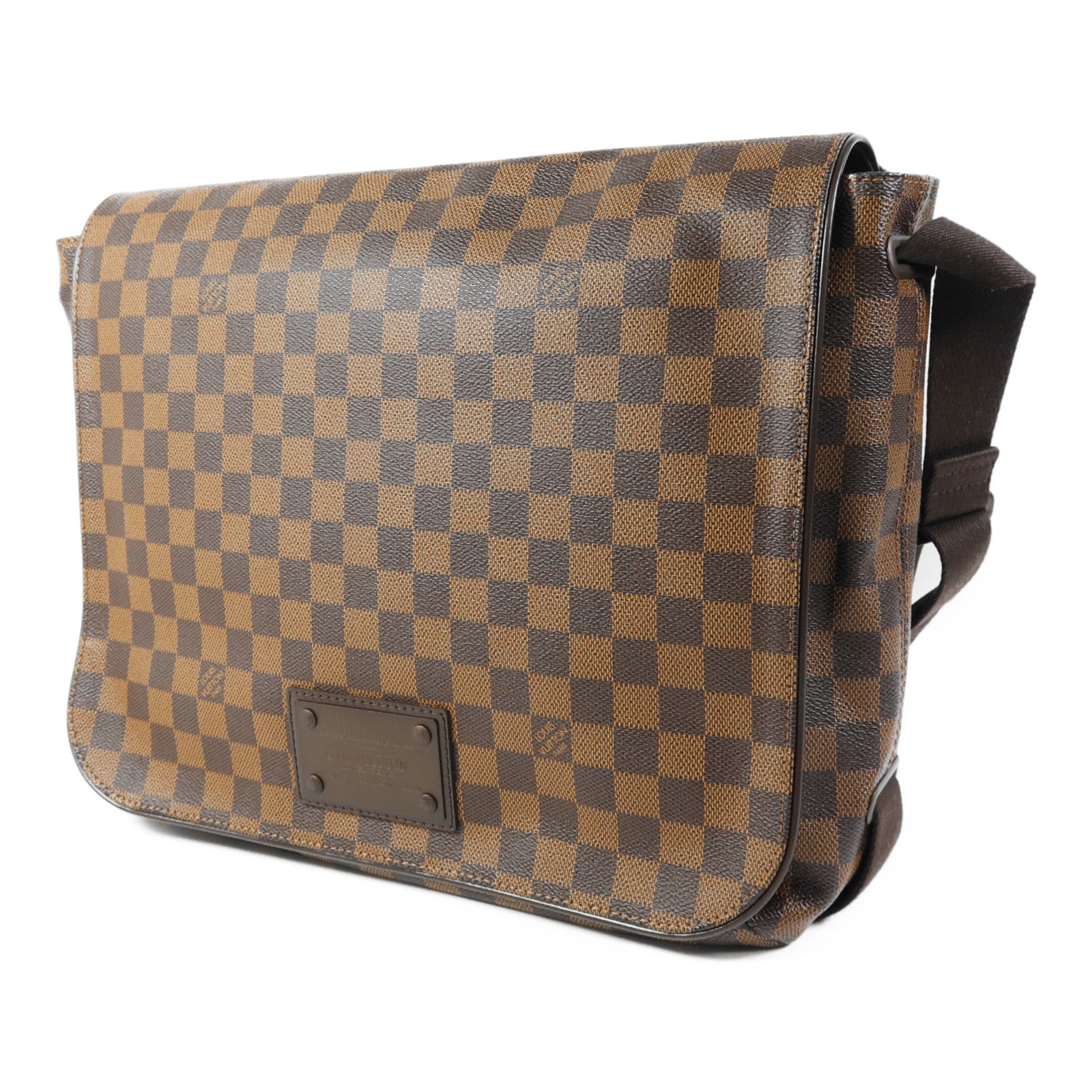 LOUIS VUITTON Damier Brooklyn GM金扣肩背袋