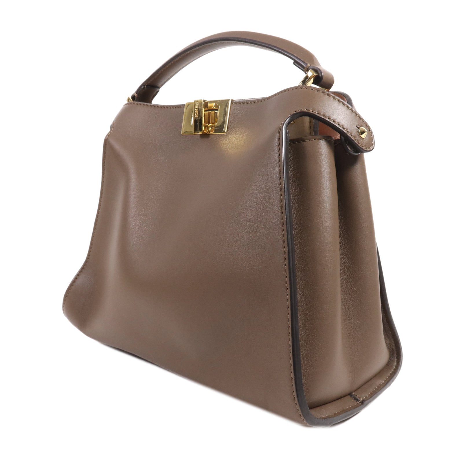 FENDI 牛皮皮革Peekaboo金扣手挽肩背兩用袋