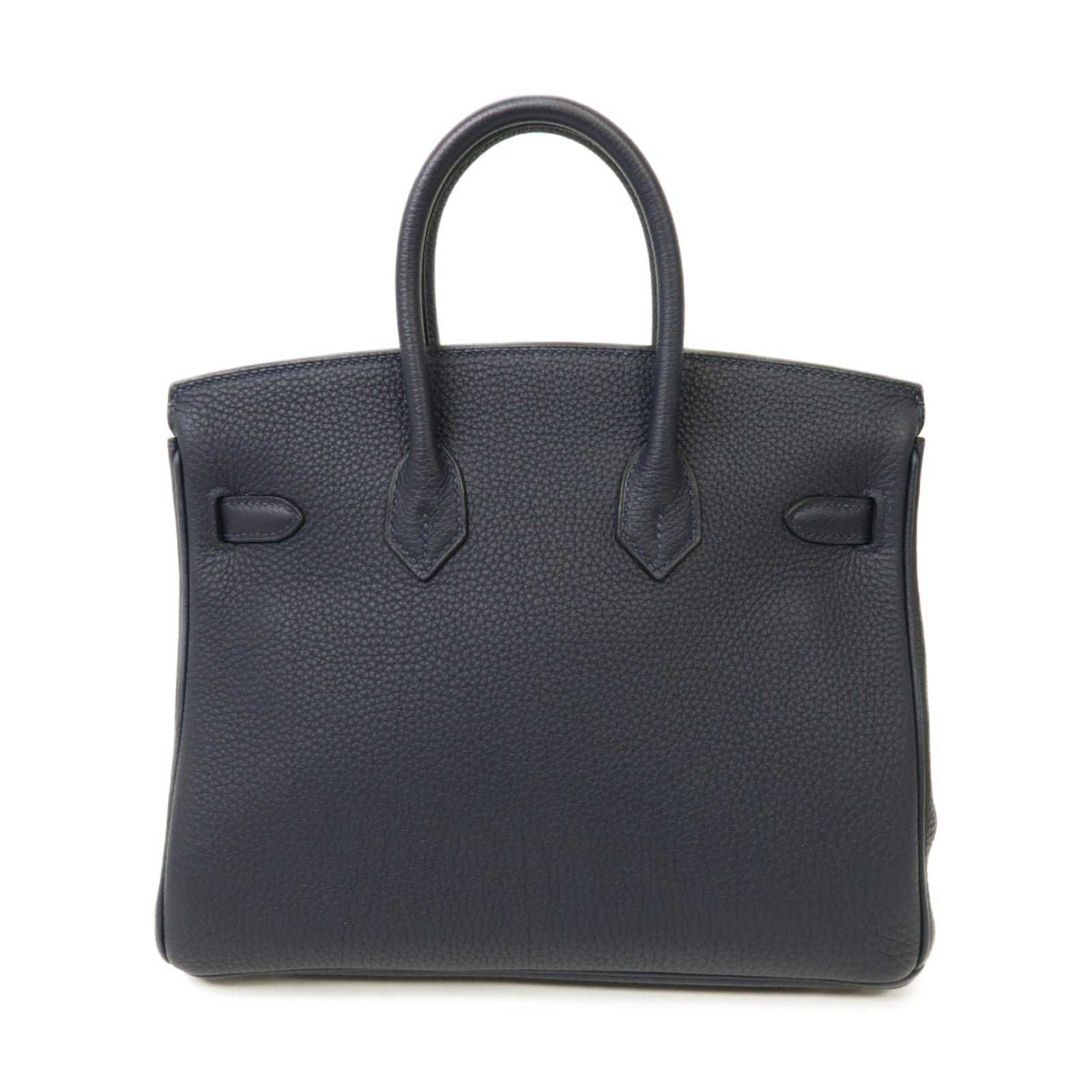 HERMES Togo皮革Birkin 25銀扣手挽袋Bleu Nuit午夜藍色
