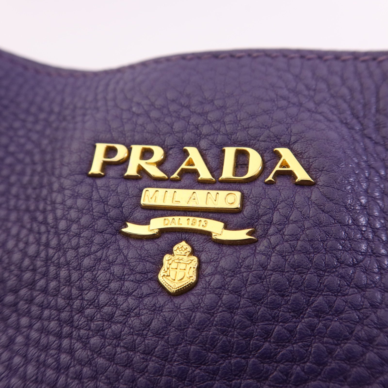 PRADA 【激減優惠】牛皮皮革2 Way Shoulder Bag金扣手挽肩背兩用袋