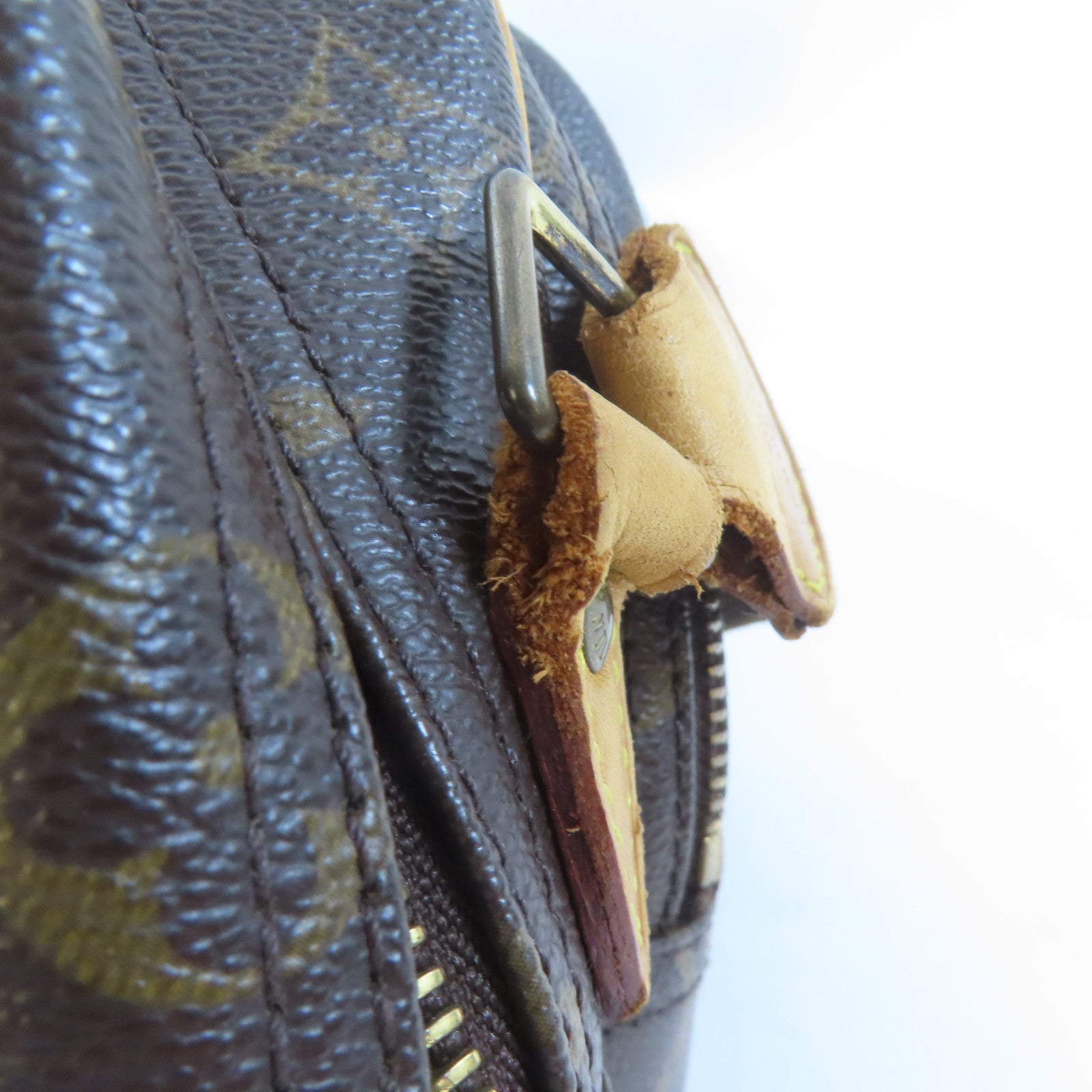 LOUIS VUITTON Monogram Reporter PM金扣肩背袋啡色