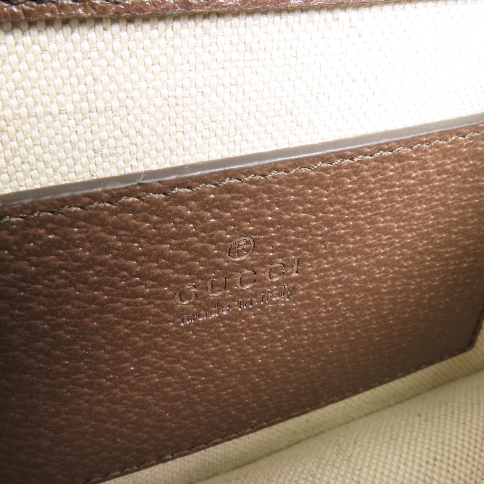 GUCCI 塗層帆布/牛皮皮革Ophidia Mini Top Handle Bag金扣手挽肩背兩用袋