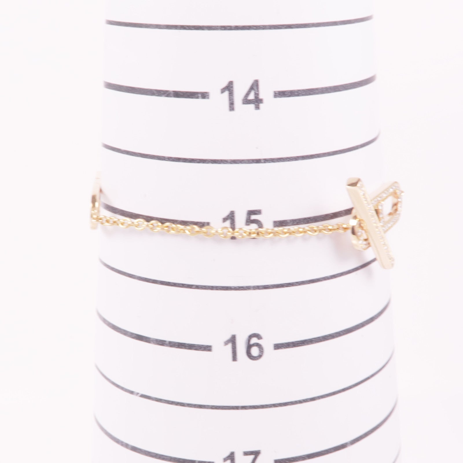 HERMES 18K玫瑰金Ever Chaine d'ancre Bracelet鑽石手鏈