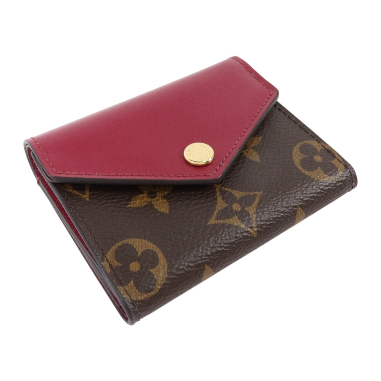LOUIS VUITTON Monogram Fuchsia Zoe Wallet金扣錢包