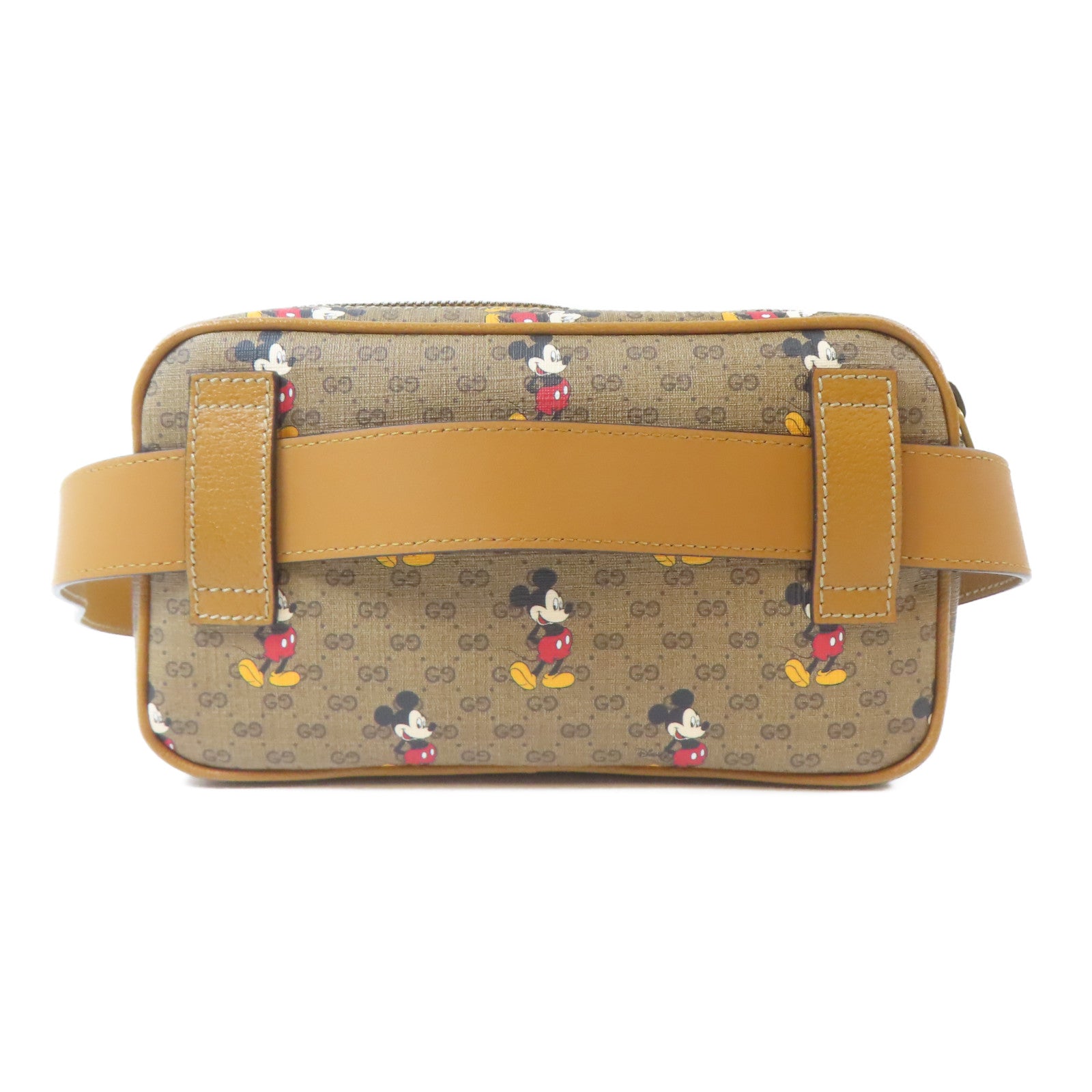 GUCCI 【激減優惠】塗層帆布Disney Gucci Mini Supreme Belt Bag金扣腰包啡色