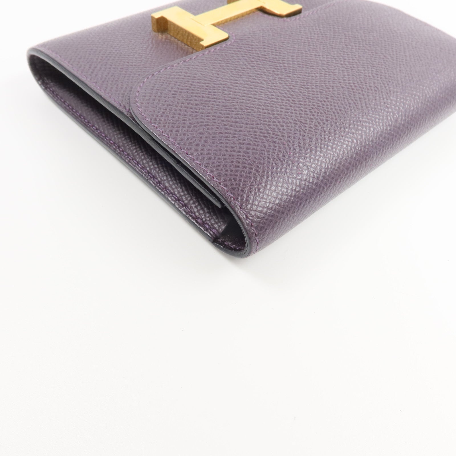 HERMES Epsom皮革Constance Wallet錢包Raisin