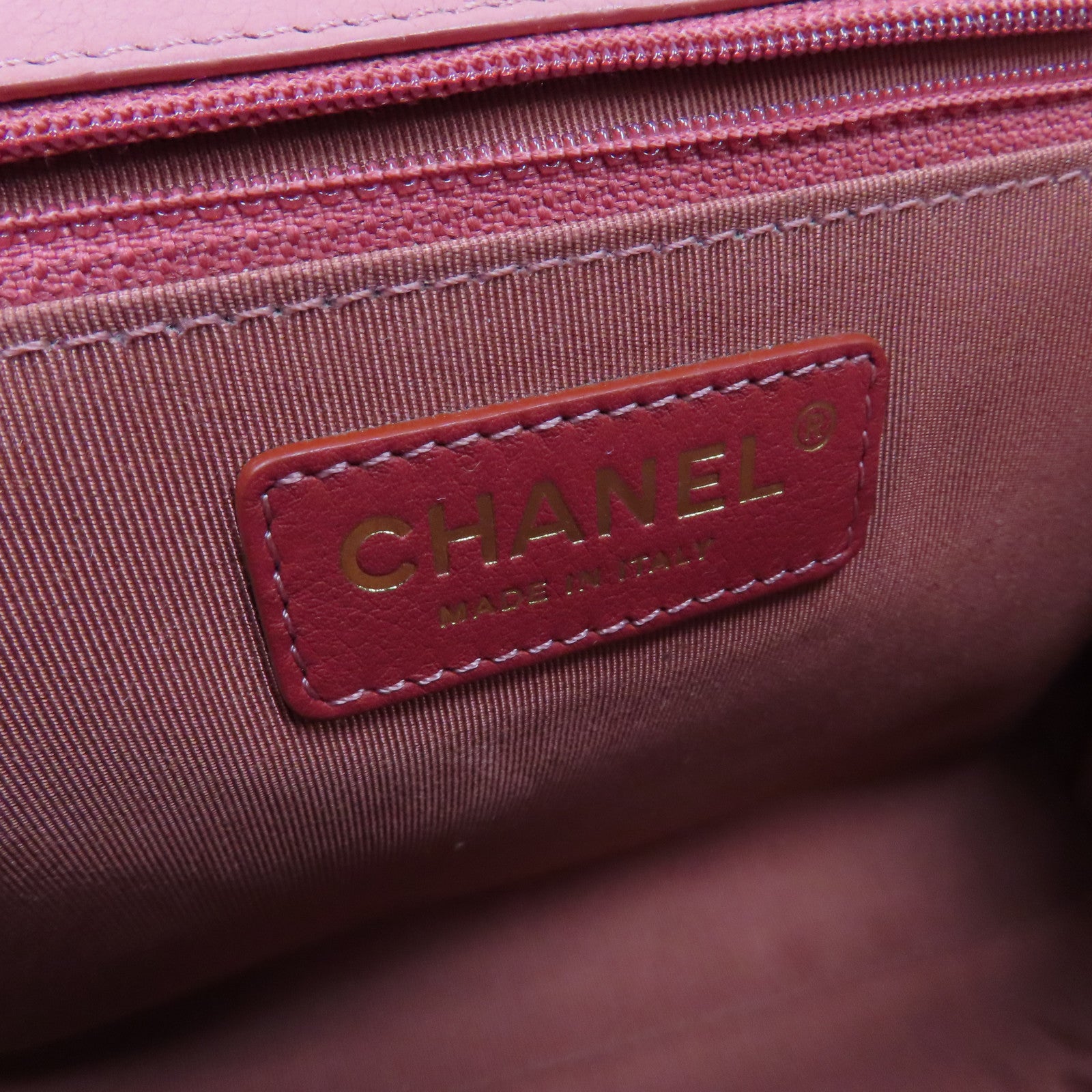CHANEL 【激減優惠】菱格牛皮皮革Chain Shoulder金扣鏈帶肩背袋粉紅色