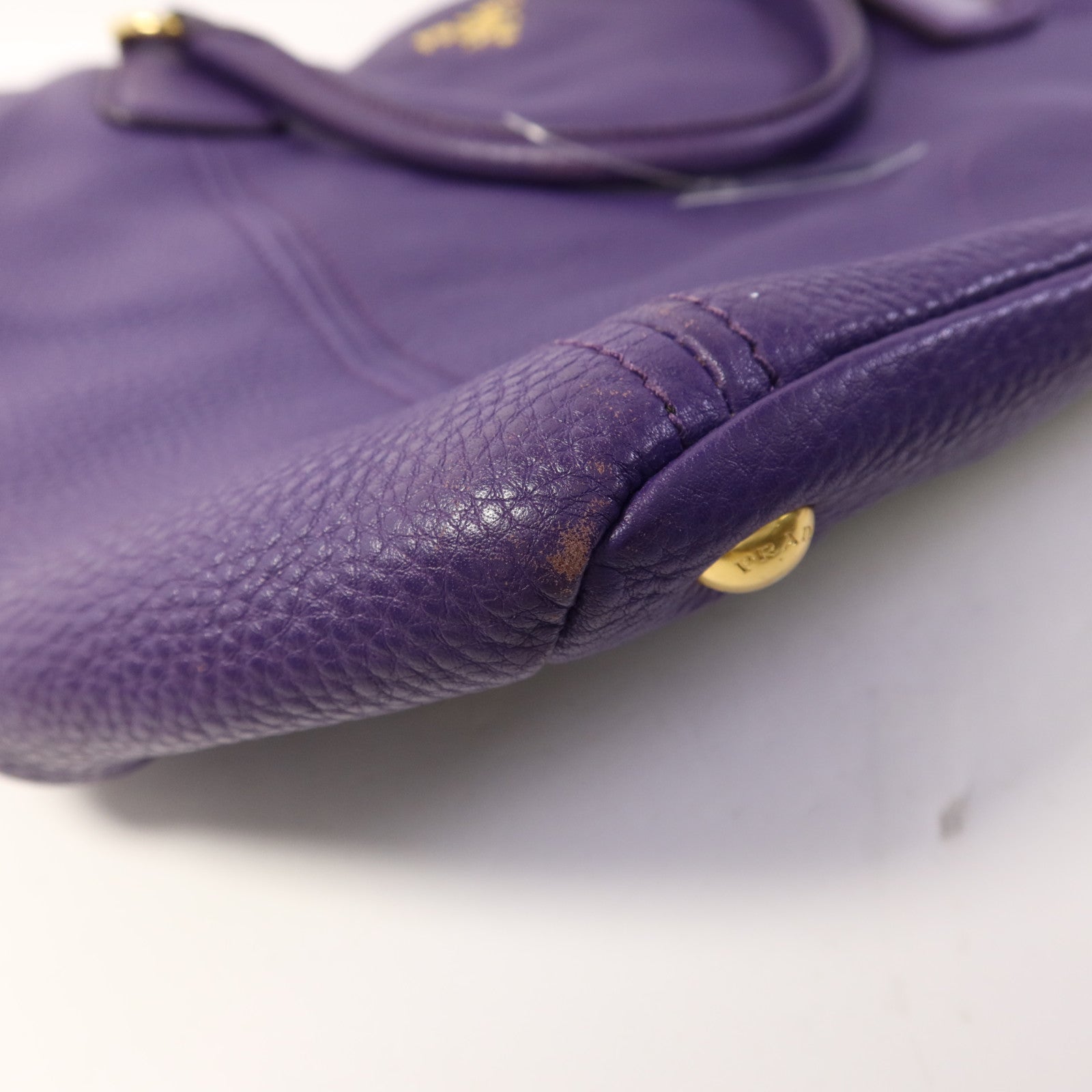 PRADA 【激減優惠】牛皮皮革2 Way Shoulder Bag金扣手挽肩背兩用袋