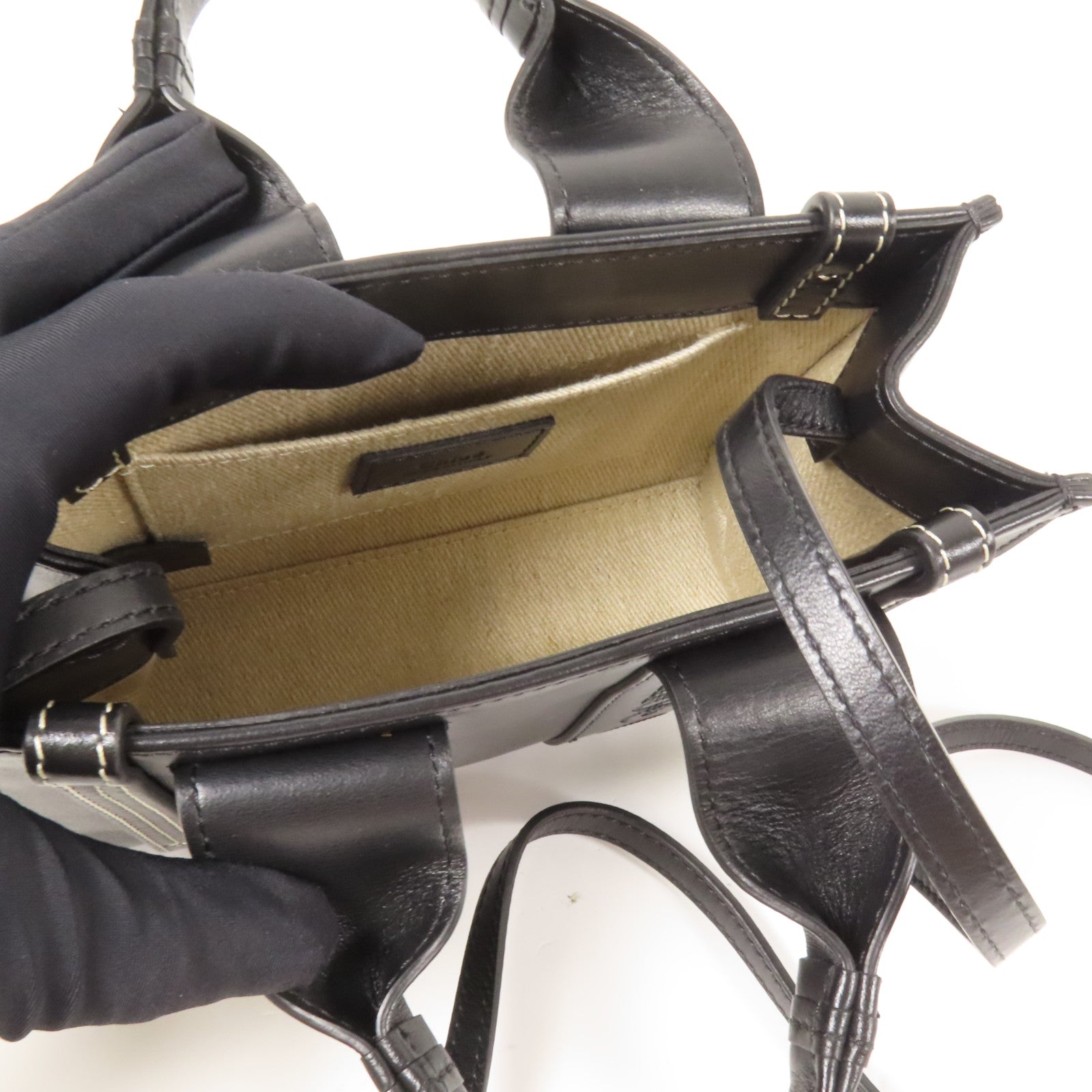 Chloe 牛皮皮革Mini Woody Tote手挽肩背兩用袋