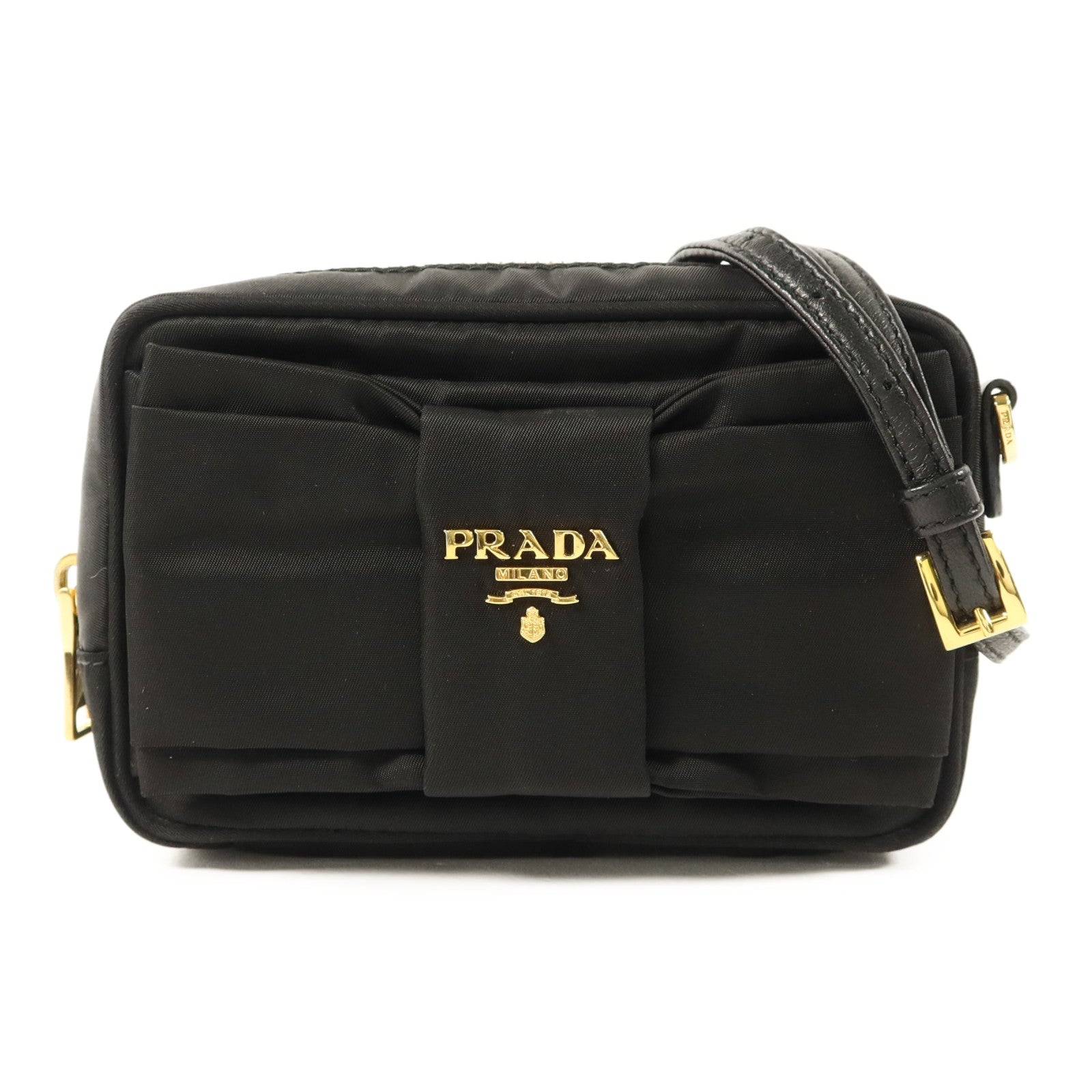 PRADA 尼龍Shoulder Bag金扣肩背袋