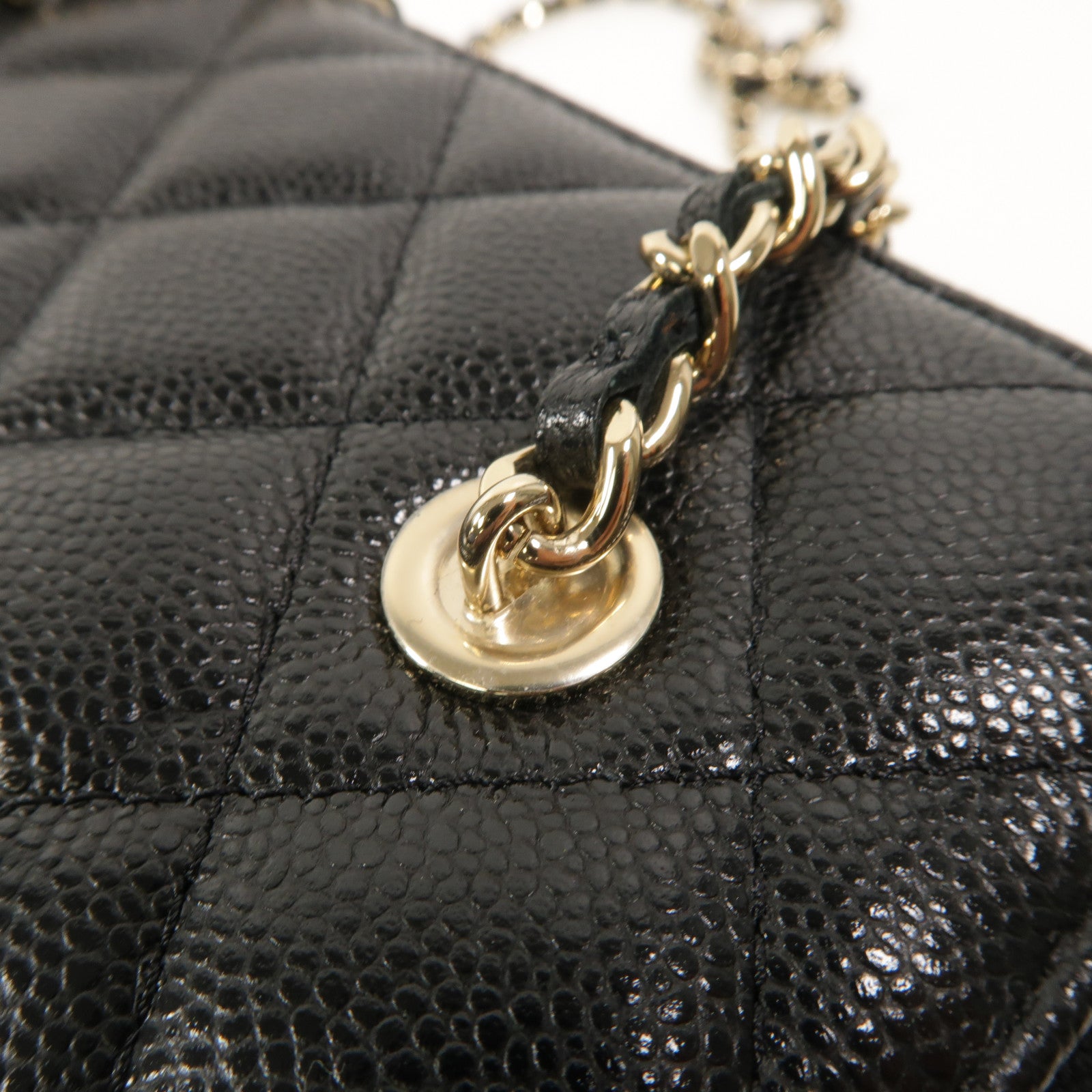 CHANEL 牛皮皮革Vanity Case鏈帶肩背袋