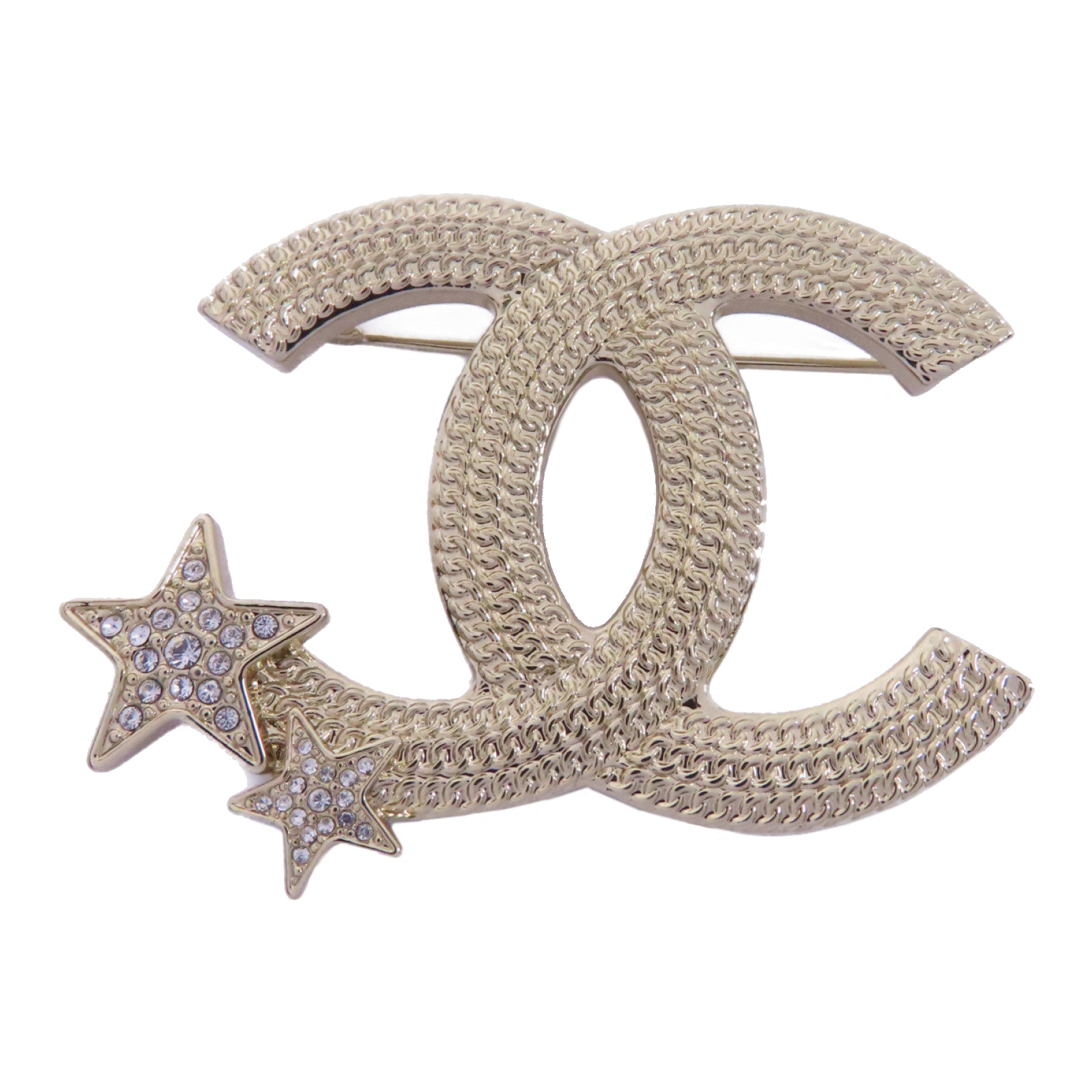 CHANEL 金屬Brooch胸針金色/透明