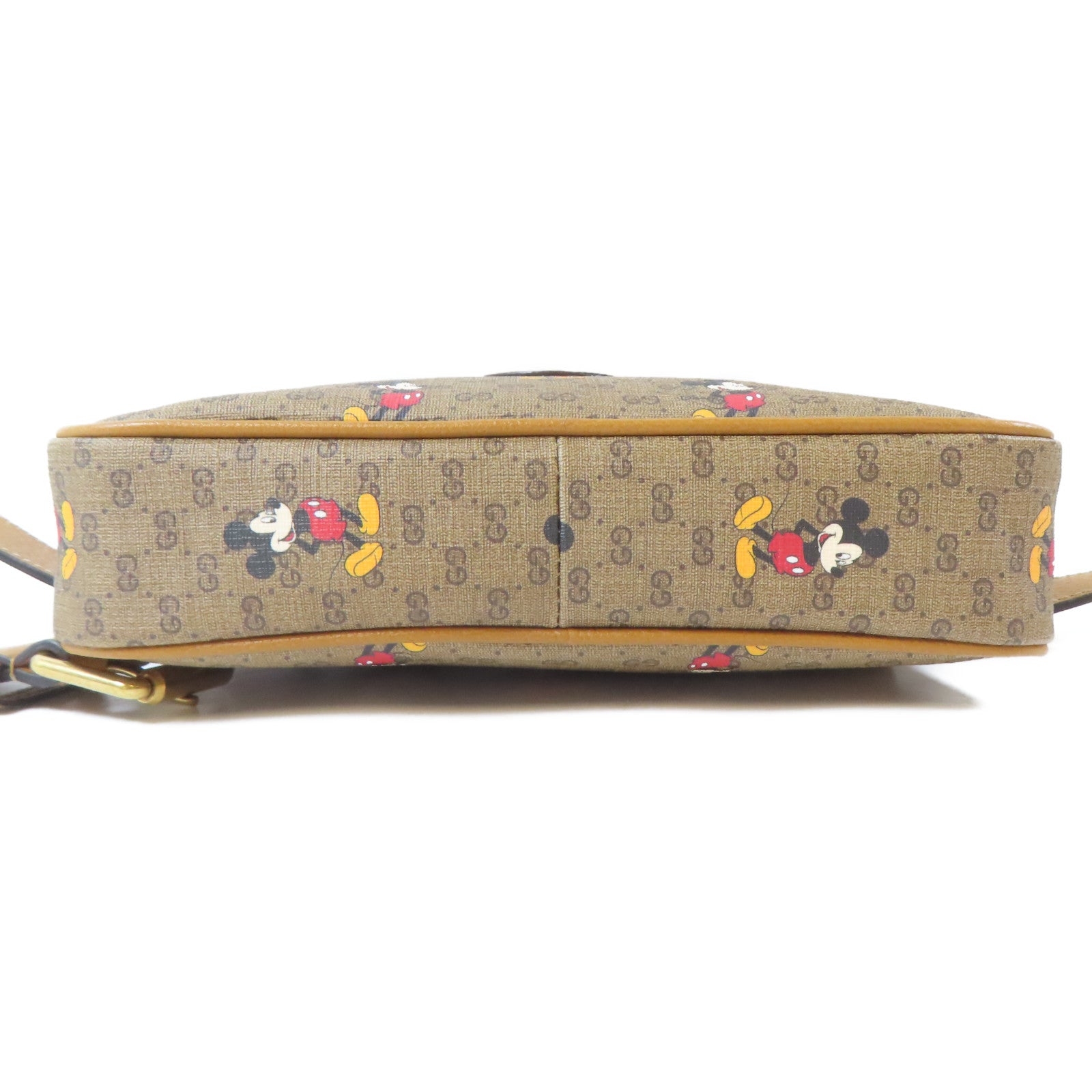 GUCCI 【激減優惠】塗層帆布Disney Gucci Mini Supreme Belt Bag金扣腰包啡色