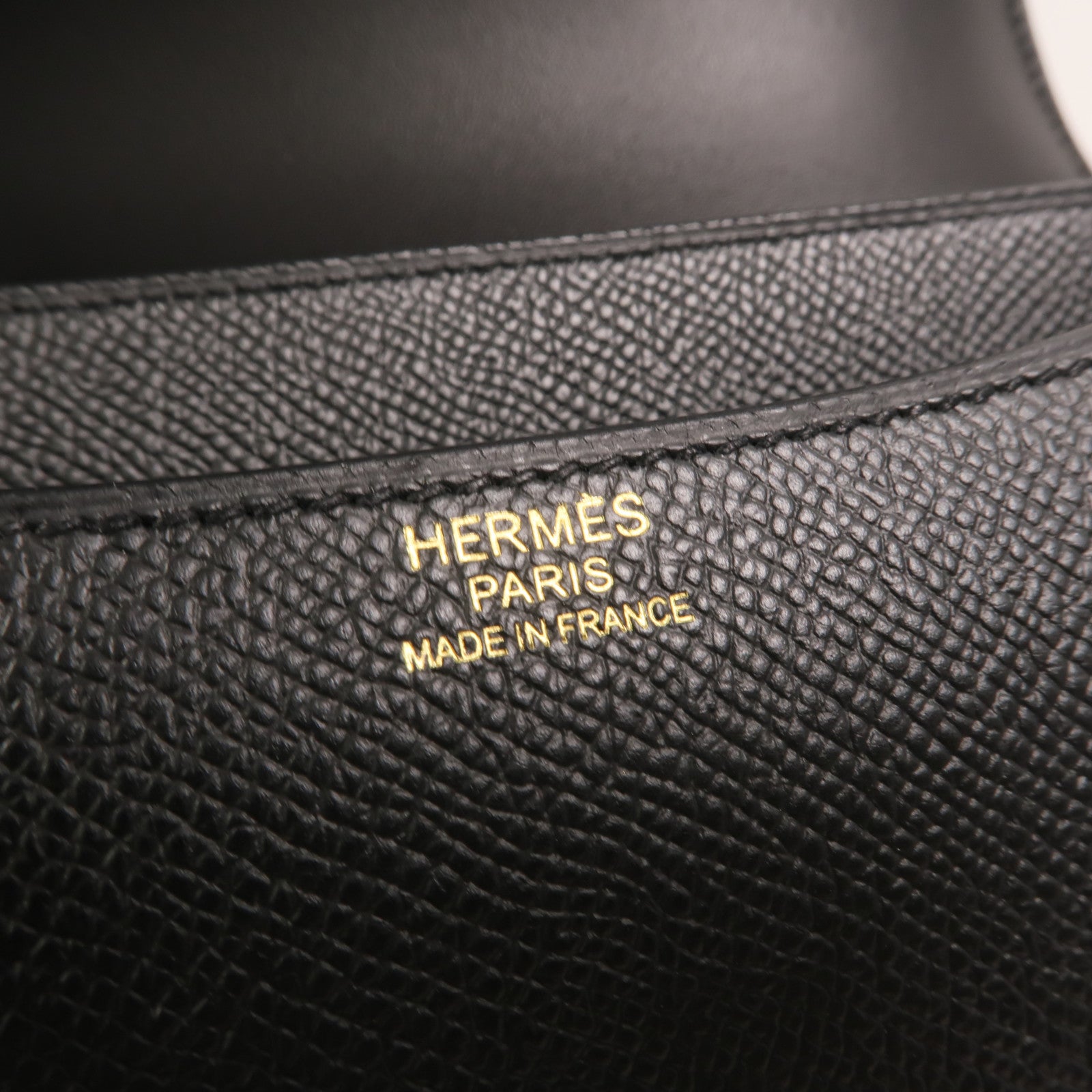 HERMES Epsom皮革Constance 24肩背袋Noir