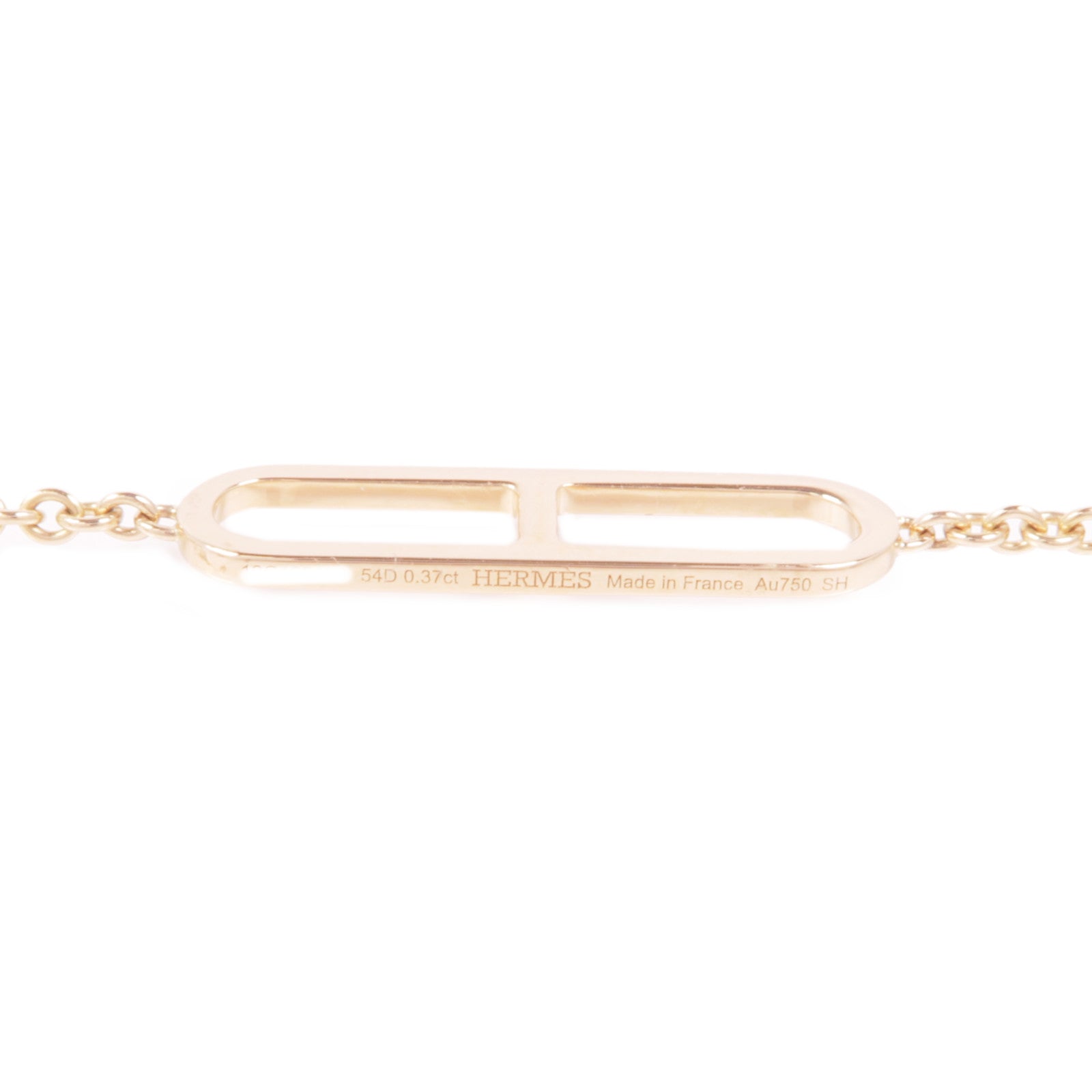 HERMES 18K玫瑰金Ever Chaine d'ancre Bracelet鑽石手鏈