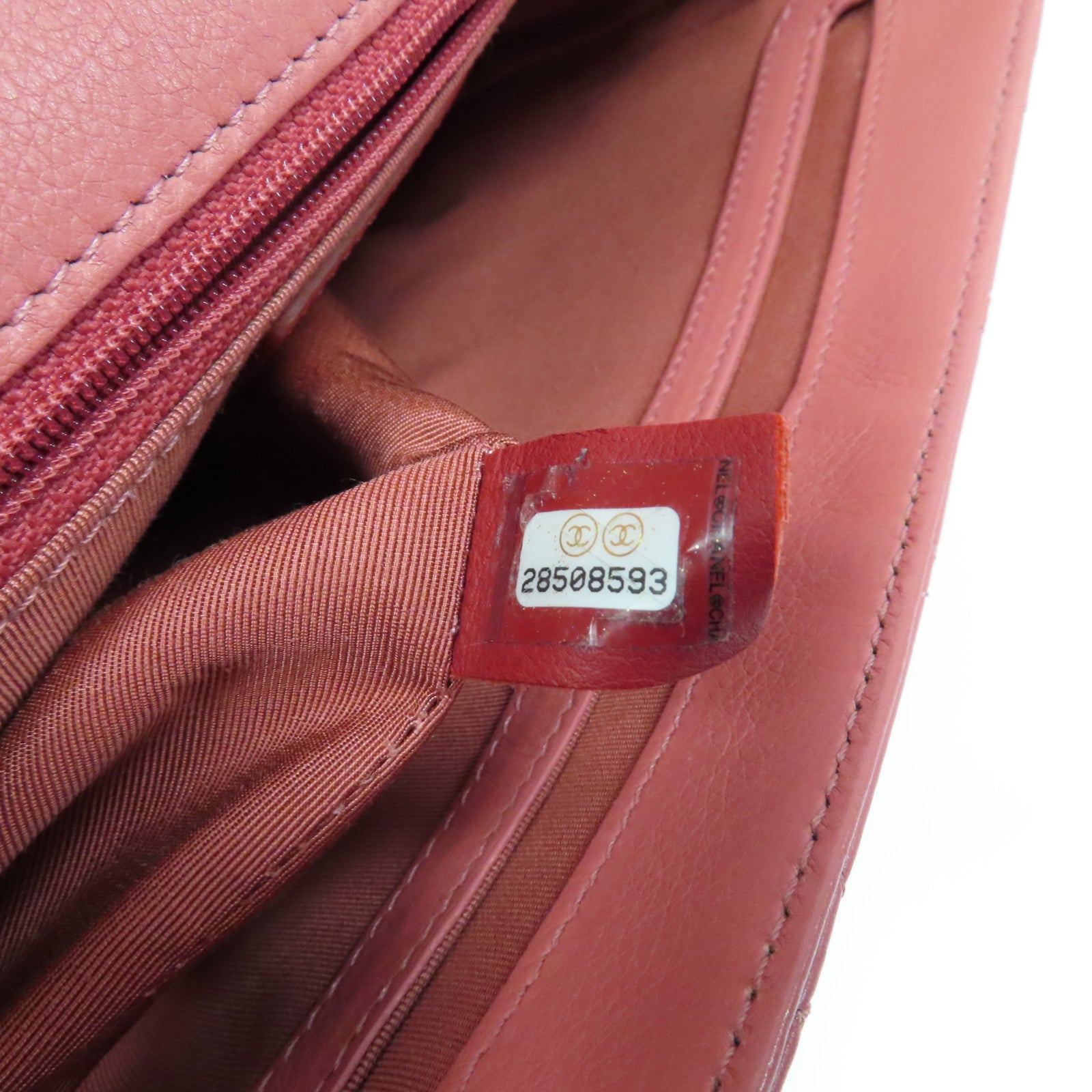 CHANEL 【激減優惠】菱格牛皮皮革Chain Shoulder金扣鏈帶肩背袋粉紅色