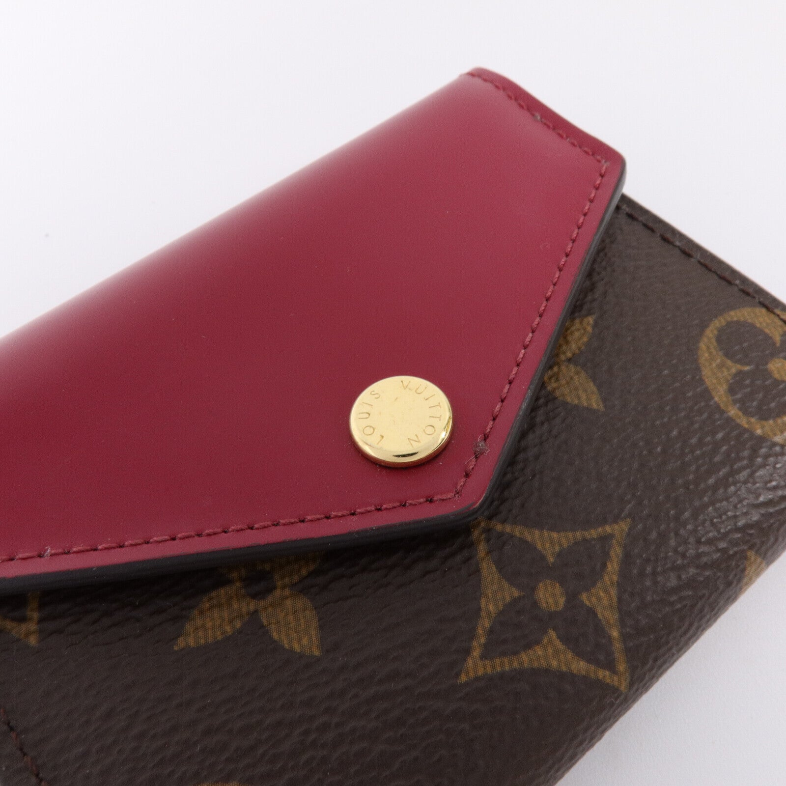LOUIS VUITTON Monogram Fuchsia Zoe Wallet金扣錢包