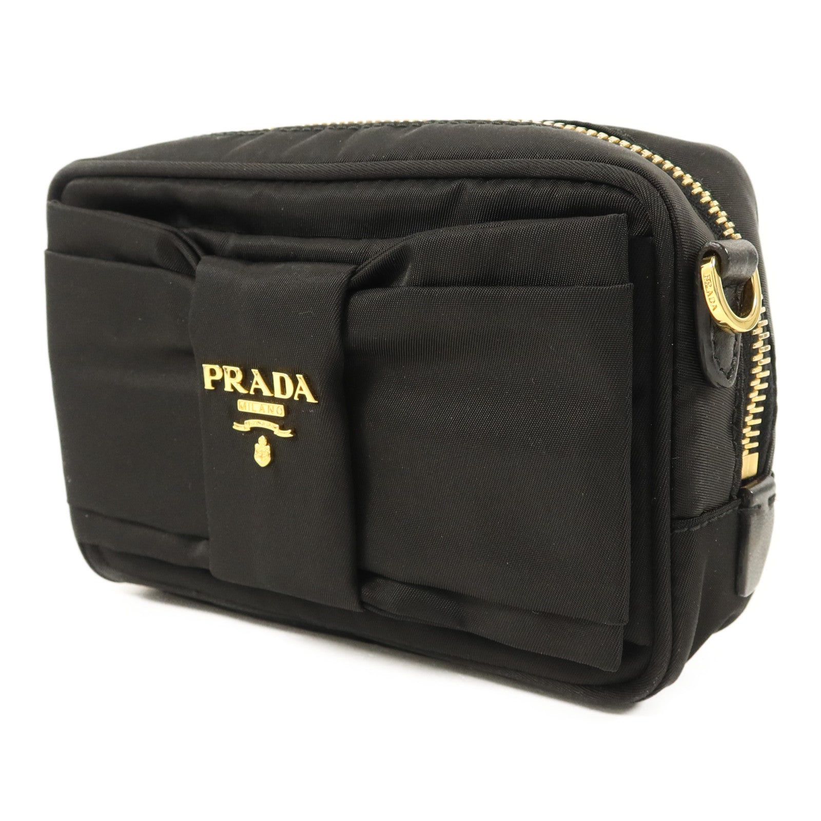 PRADA 尼龍Shoulder Bag金扣肩背袋