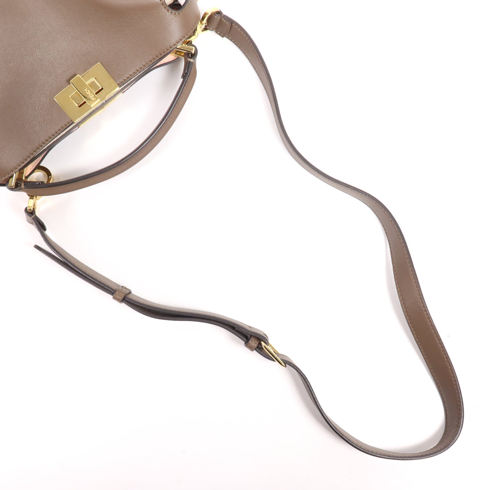 FENDI 牛皮皮革Peekaboo金扣手挽肩背兩用袋