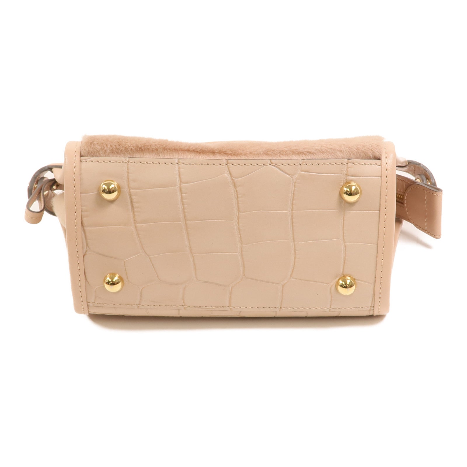 Longchamp 牛皮皮革2 Way Shoulder Bag金扣手挽肩背兩用袋
