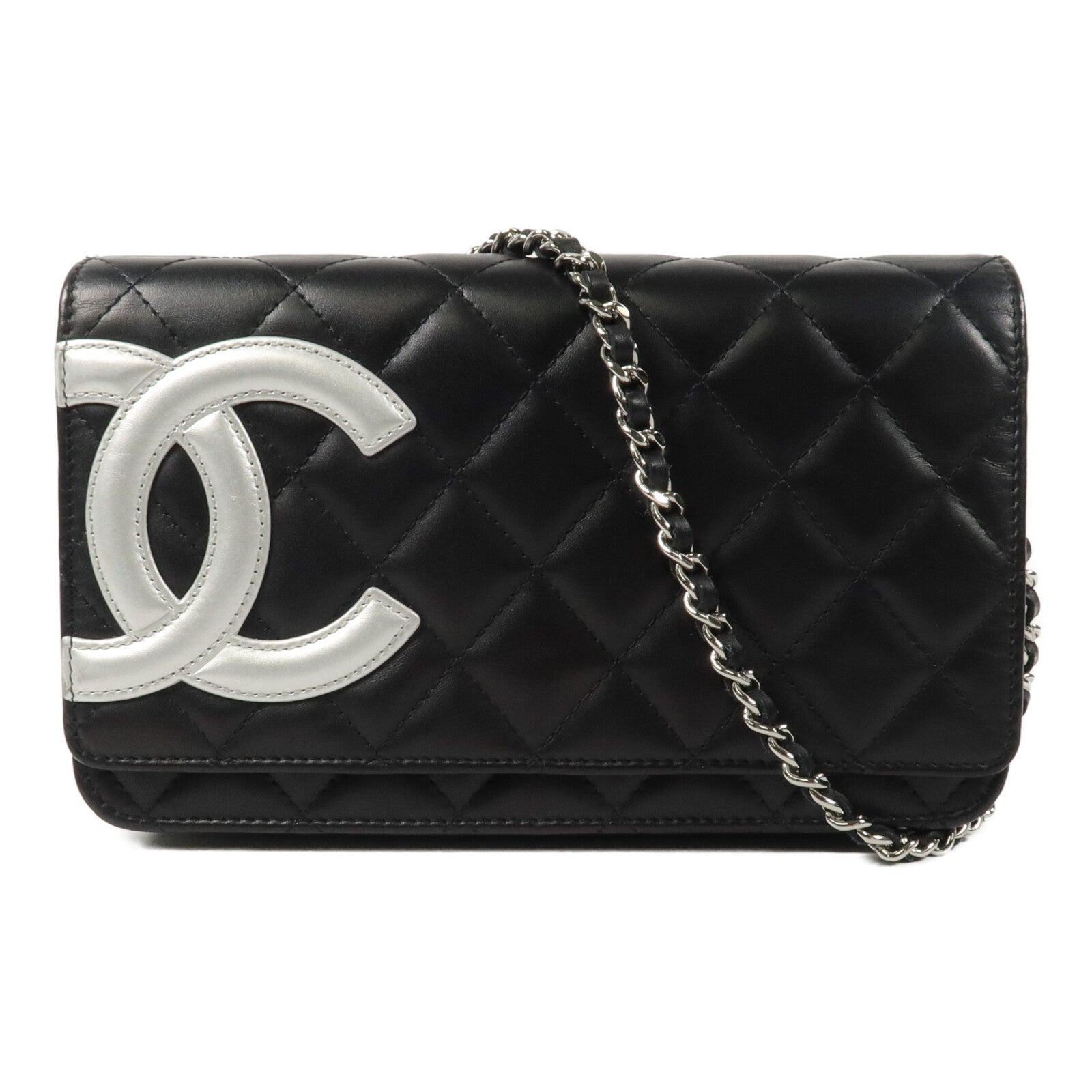 CHANEL 牛皮皮革Cambon Wallet On Chain鏈帶肩背袋