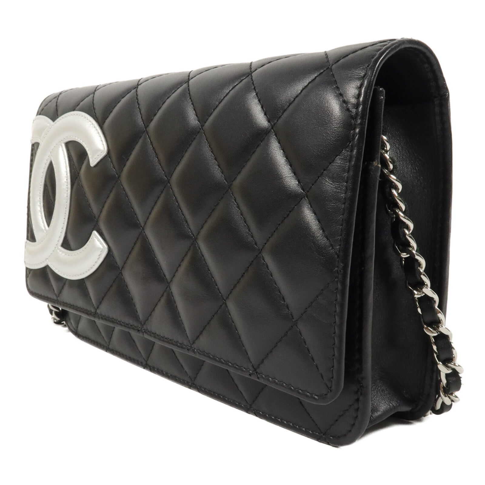 CHANEL 牛皮皮革Cambon Wallet On Chain鏈帶肩背袋