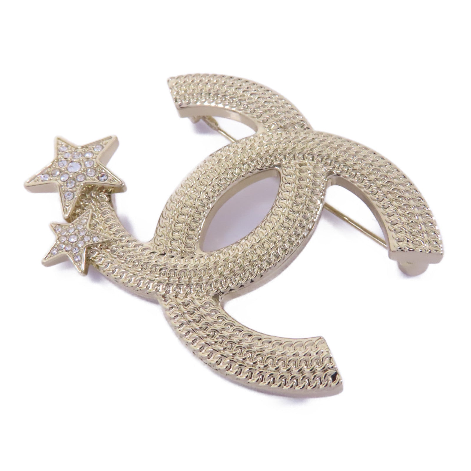 CHANEL 金屬Brooch胸針金色/透明
