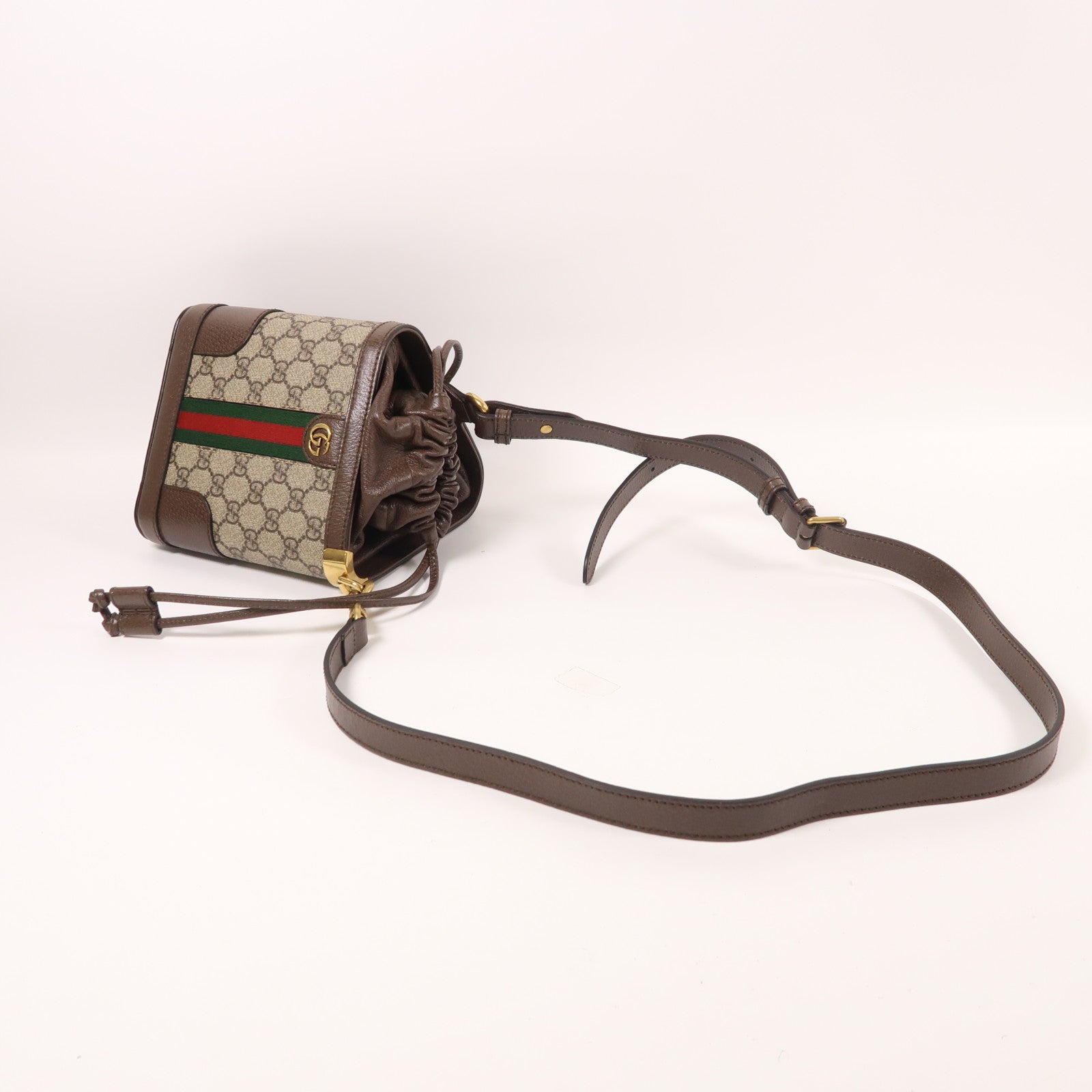 GUCCI 【激減優惠】塗層帆布Ophidia Bucket Bag金扣手挽肩背兩用袋