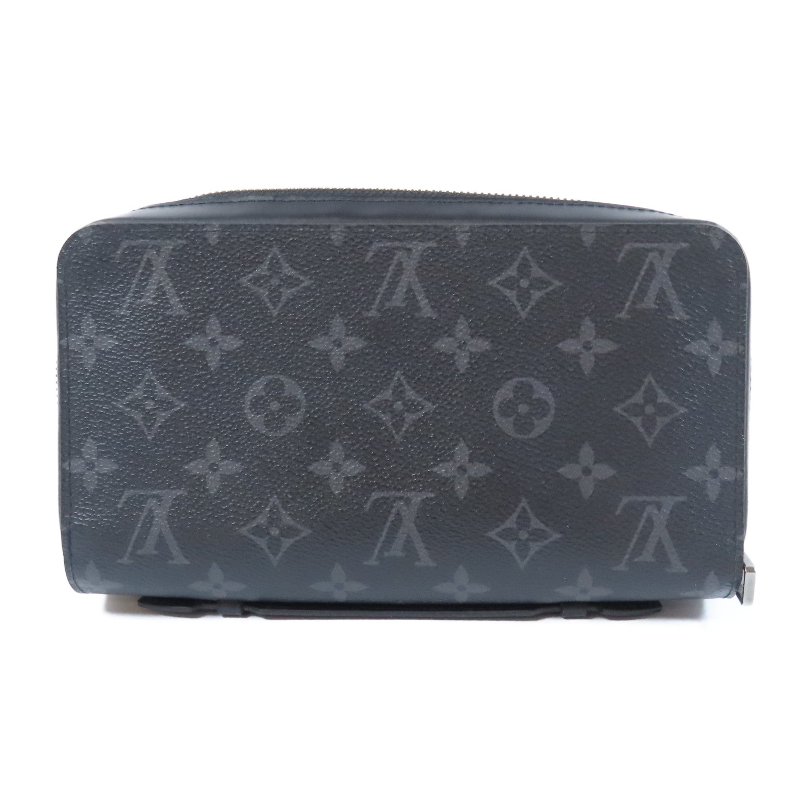 LOUIS VUITTON 【激減優惠】Monogram Eclipse Zippy XL Wallet銀扣手拿包/錢包黑色