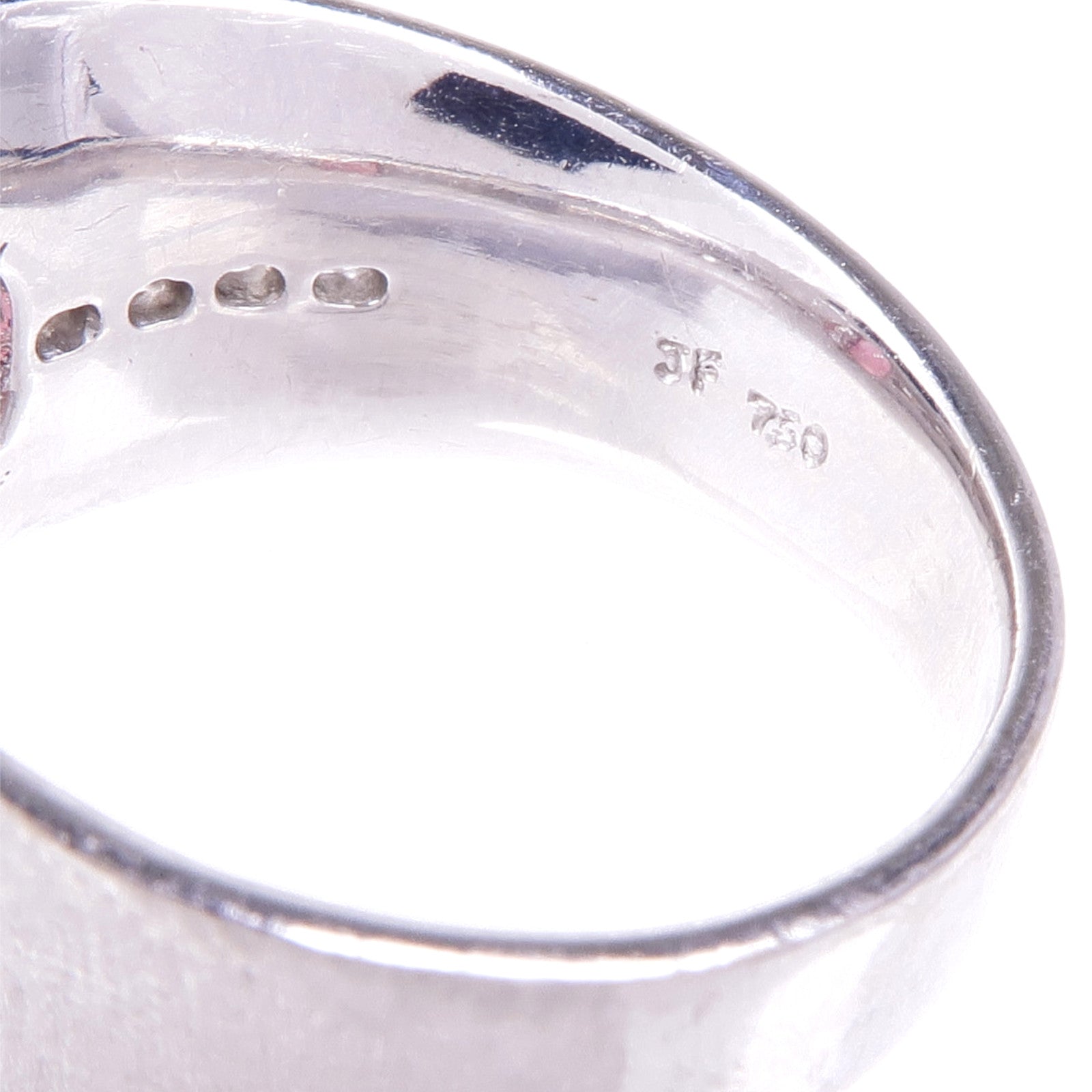 JEWELRY 18K白金Tourmaline Diamond Ring碧玺/鑽石戒指US#7