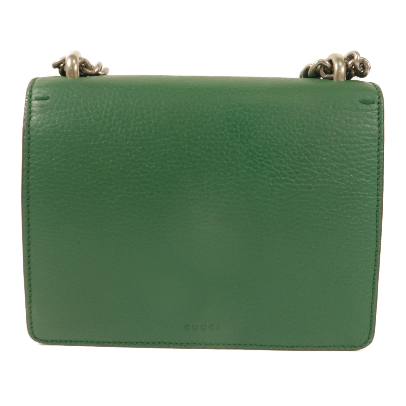 GUCCI GG SHW Dionysus Small Chain Shoulder Bag 421970 Calfskin Leather Green