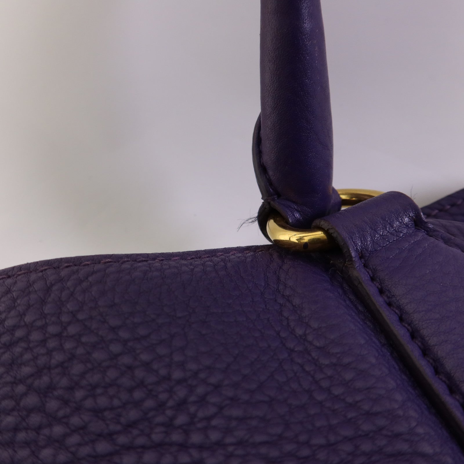PRADA 【激減優惠】牛皮皮革2 Way Shoulder Bag金扣手挽肩背兩用袋